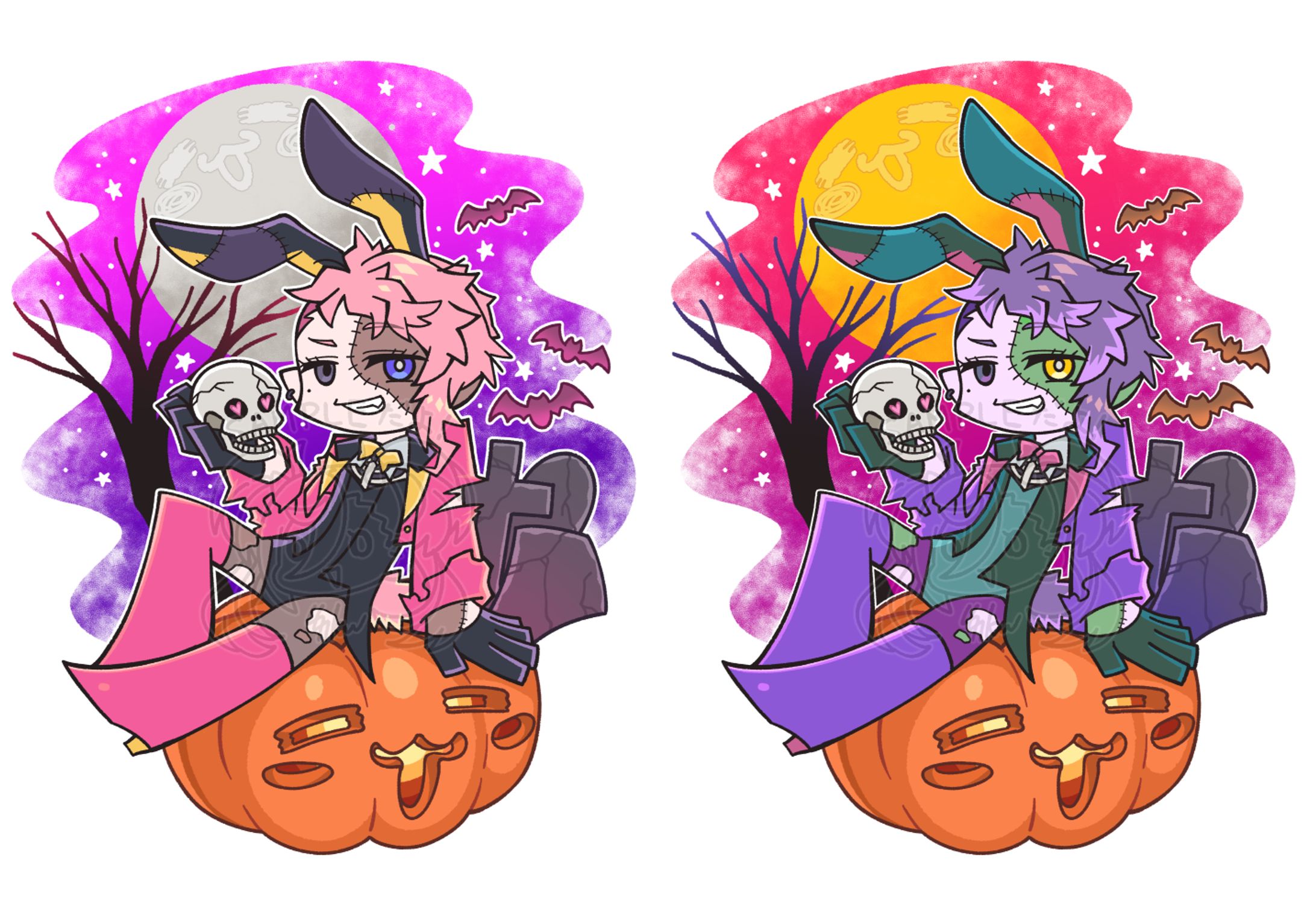 【Vtuber】宇佐美ジェシカ　2023年ハロウィングッズ用イラスト-1