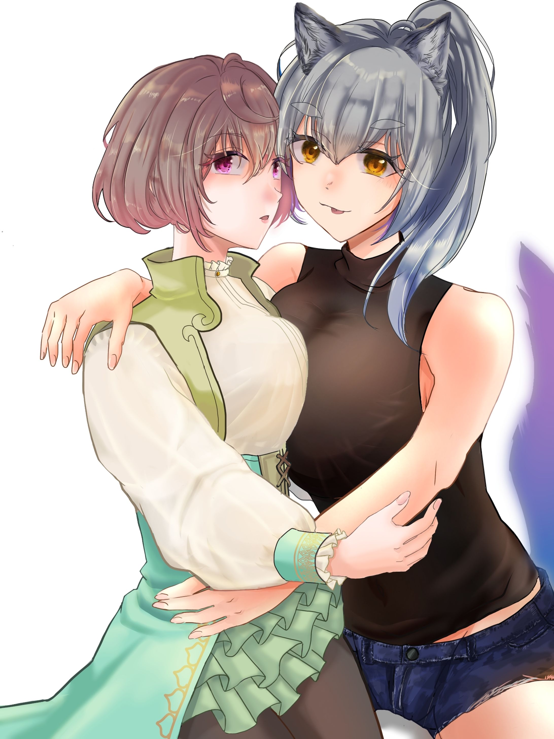 ケモ女の子と騎士の女の子-1