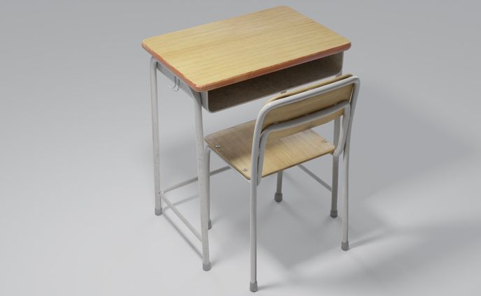 【3Dprop】学校机椅子