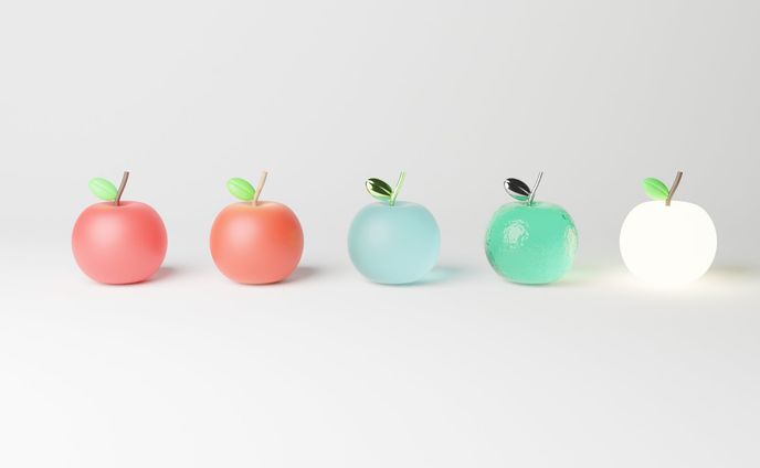 【習作】blender：リンゴ