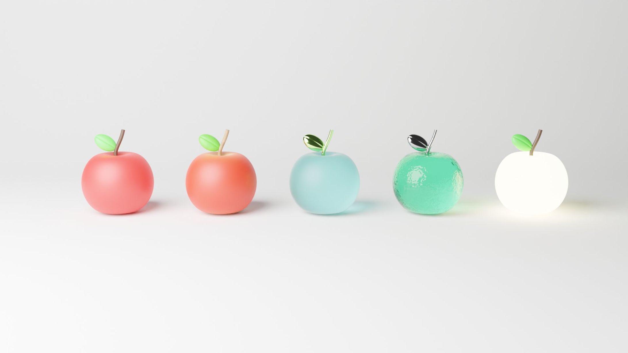 【習作】blender：リンゴ-1