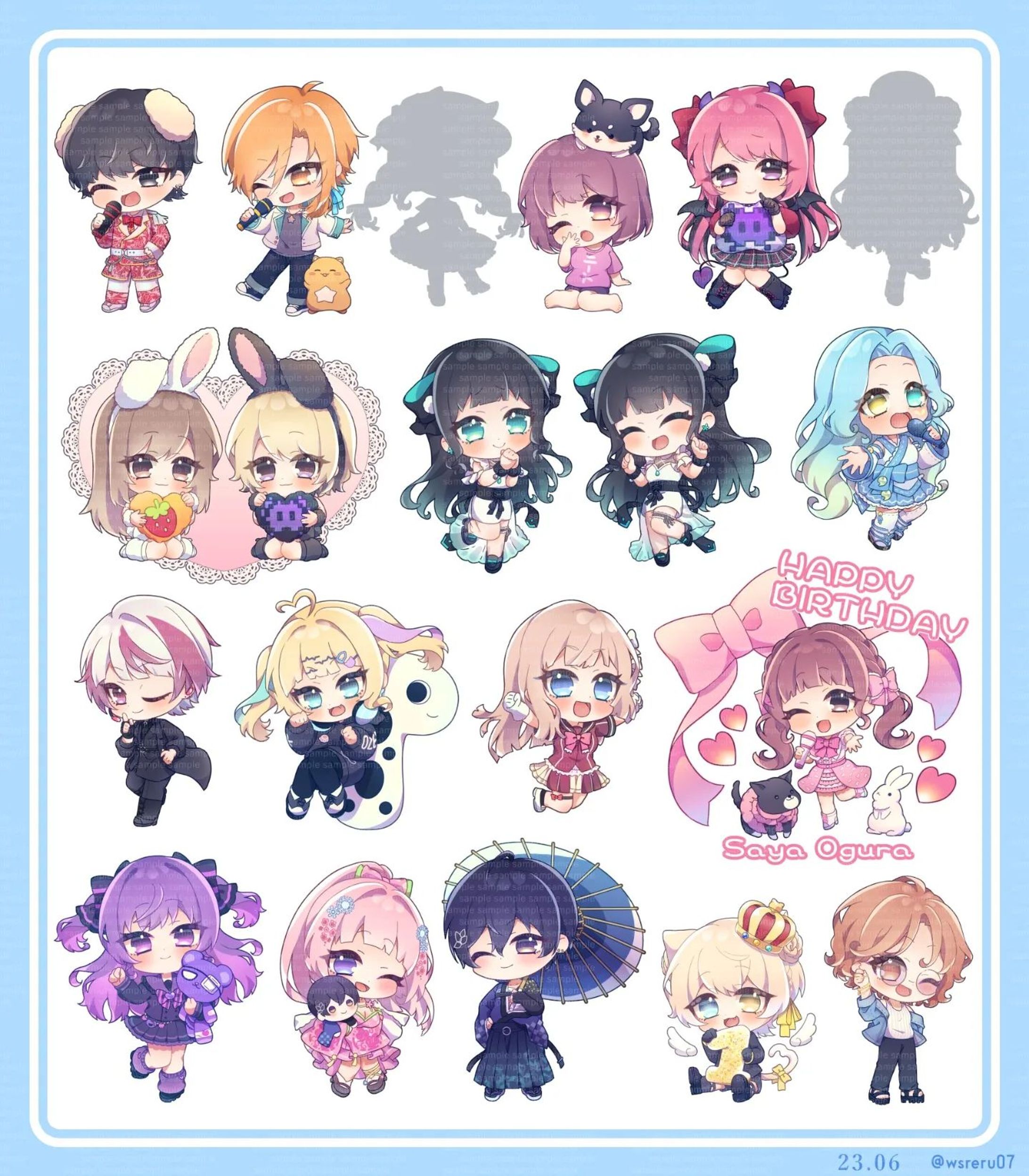 6月に制作したミニキャラまとめです！
先月よりもたくさん描きました☺️

👇ご依頼はTwitter DMまで
わすれる(@wsreru07)
https://twitter.com/wsreru07?s=09

#illustration
#sdキャラ 
#ミニキャラ 
#イラスト依頼 
#vtuber #iriam 
#vライバー-1