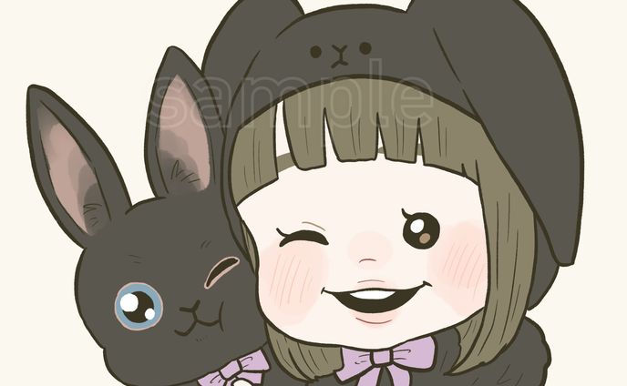 うさぎ×女の子