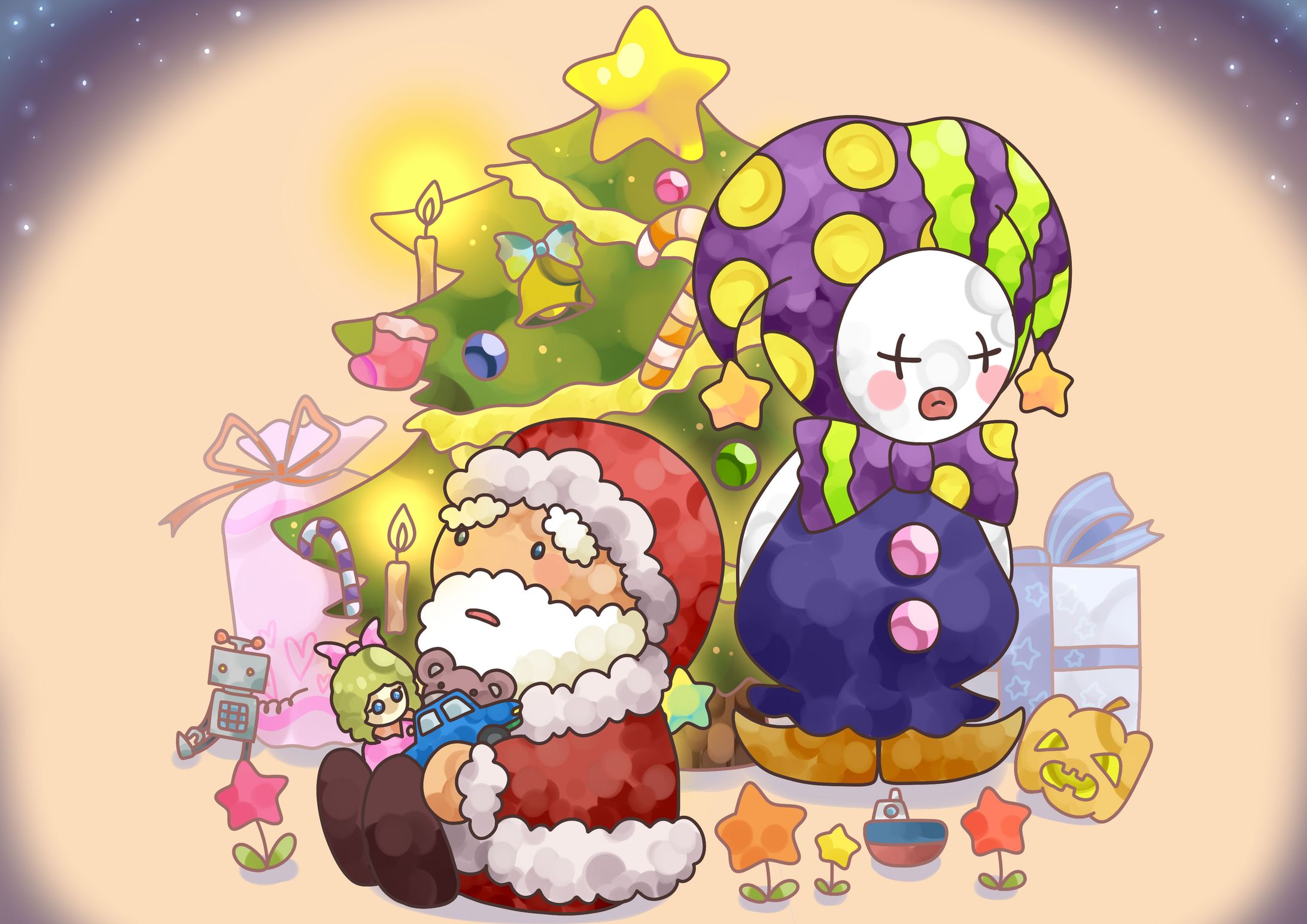 【デジタル描き起こし】「サンタとピエロ」表紙-1