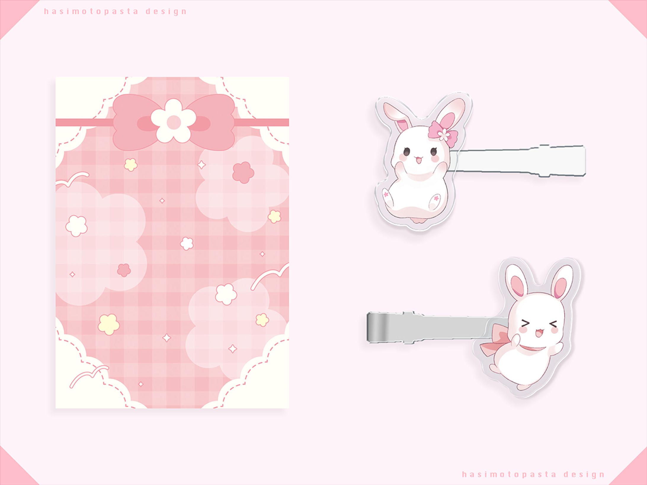 小花衣ももみ様 6周年記念 ヘアクリップ台紙デザイン-1