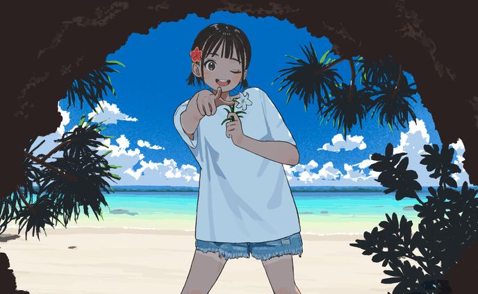 砂浜のステージ