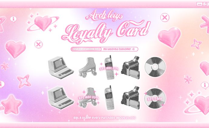 [Custom] Sweeeeeet Y2K - Loyalty Card Digital