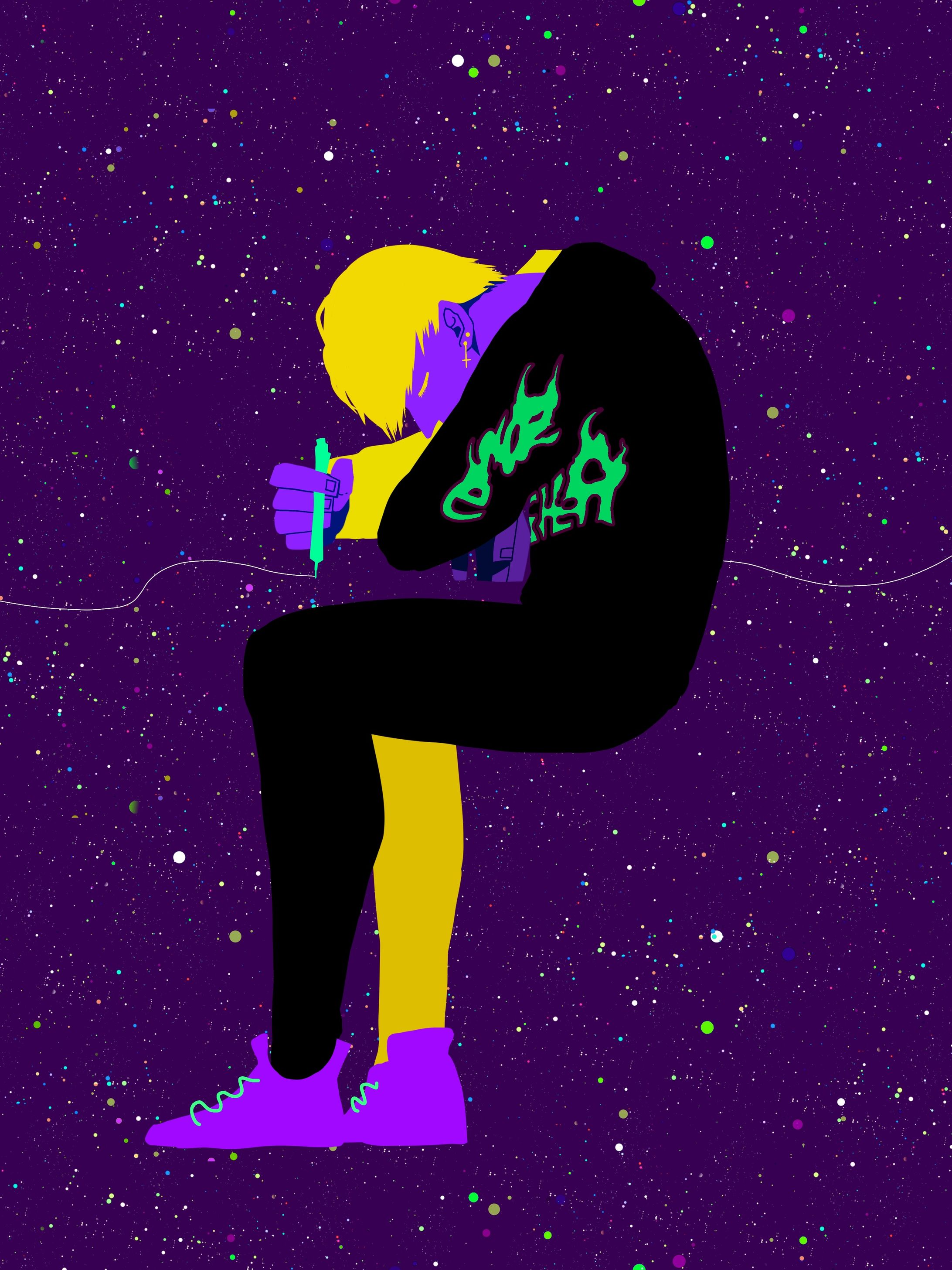 授業中、宇宙旅行-1