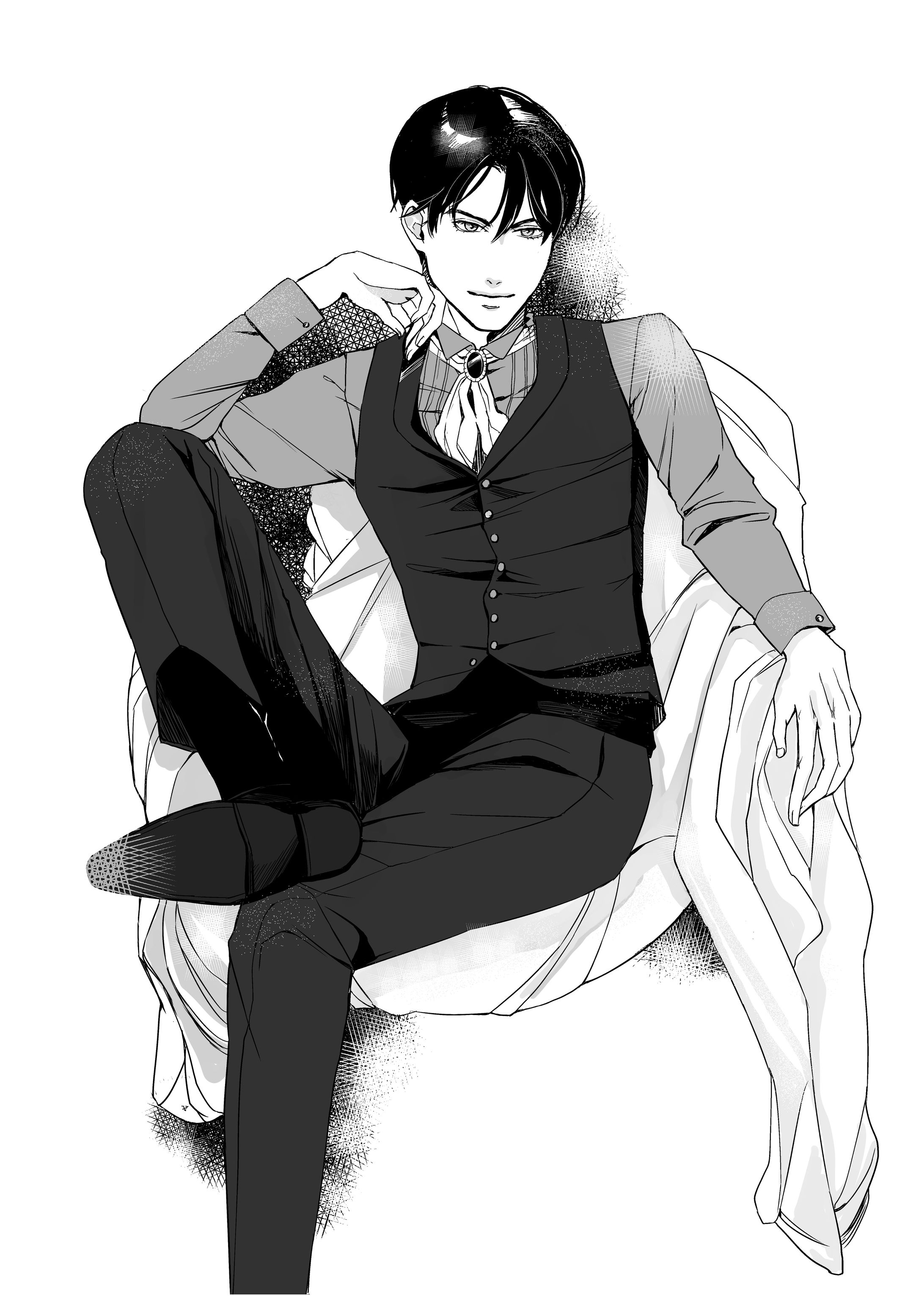 線画/ラフ/モノクロ-1