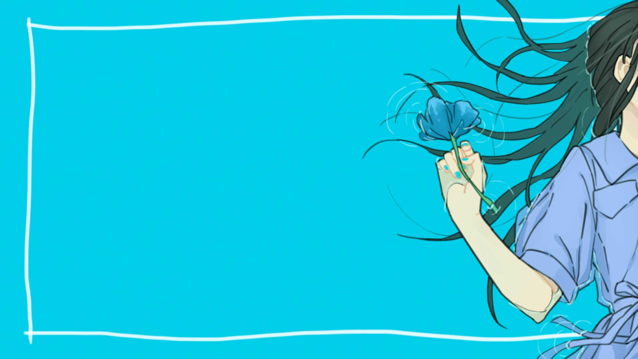 MV「青い水中花」イラスト-1