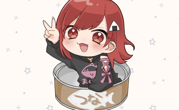 【自作】「香結つな」アクキーイラスト