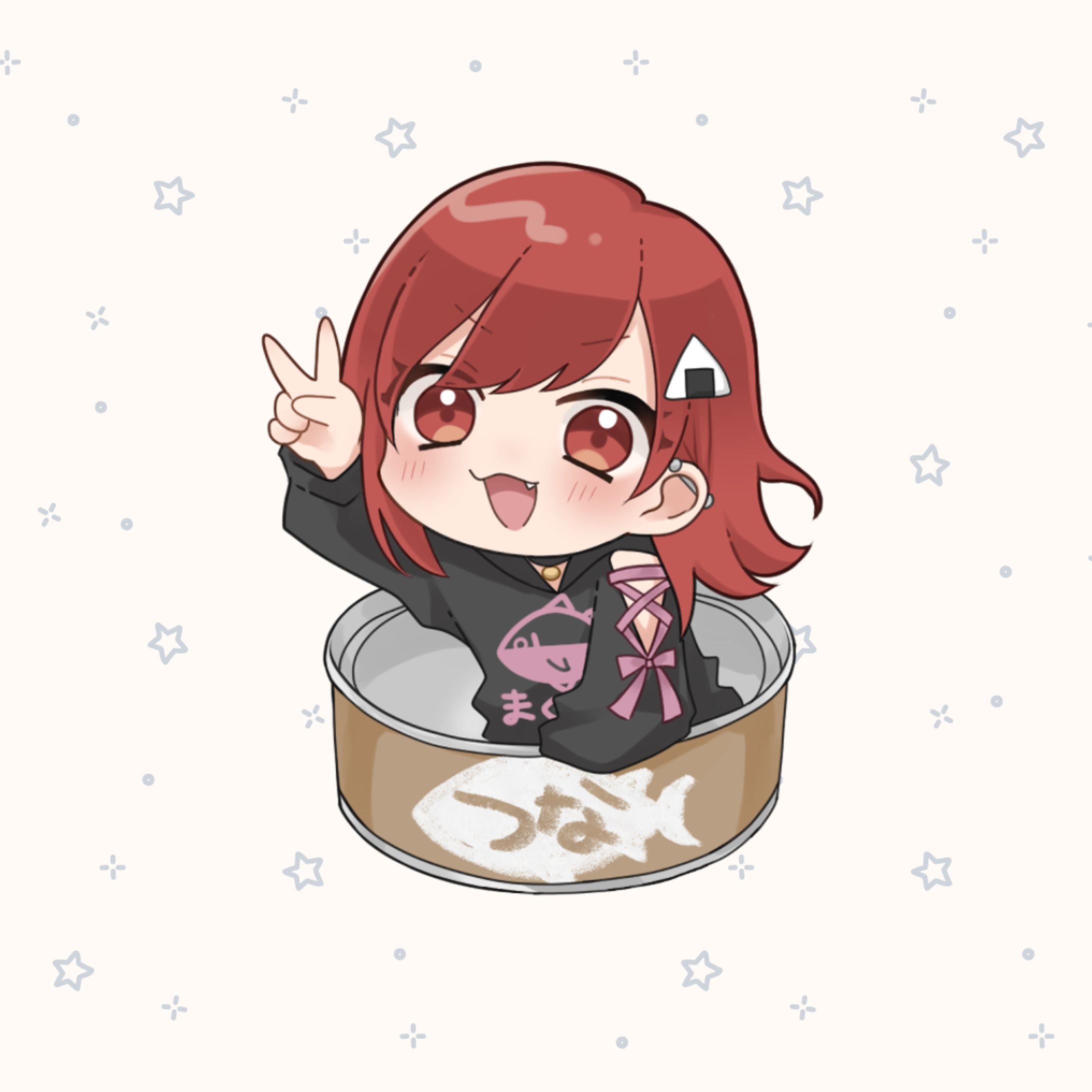 【自作】「香結つな」アクキーイラスト-1