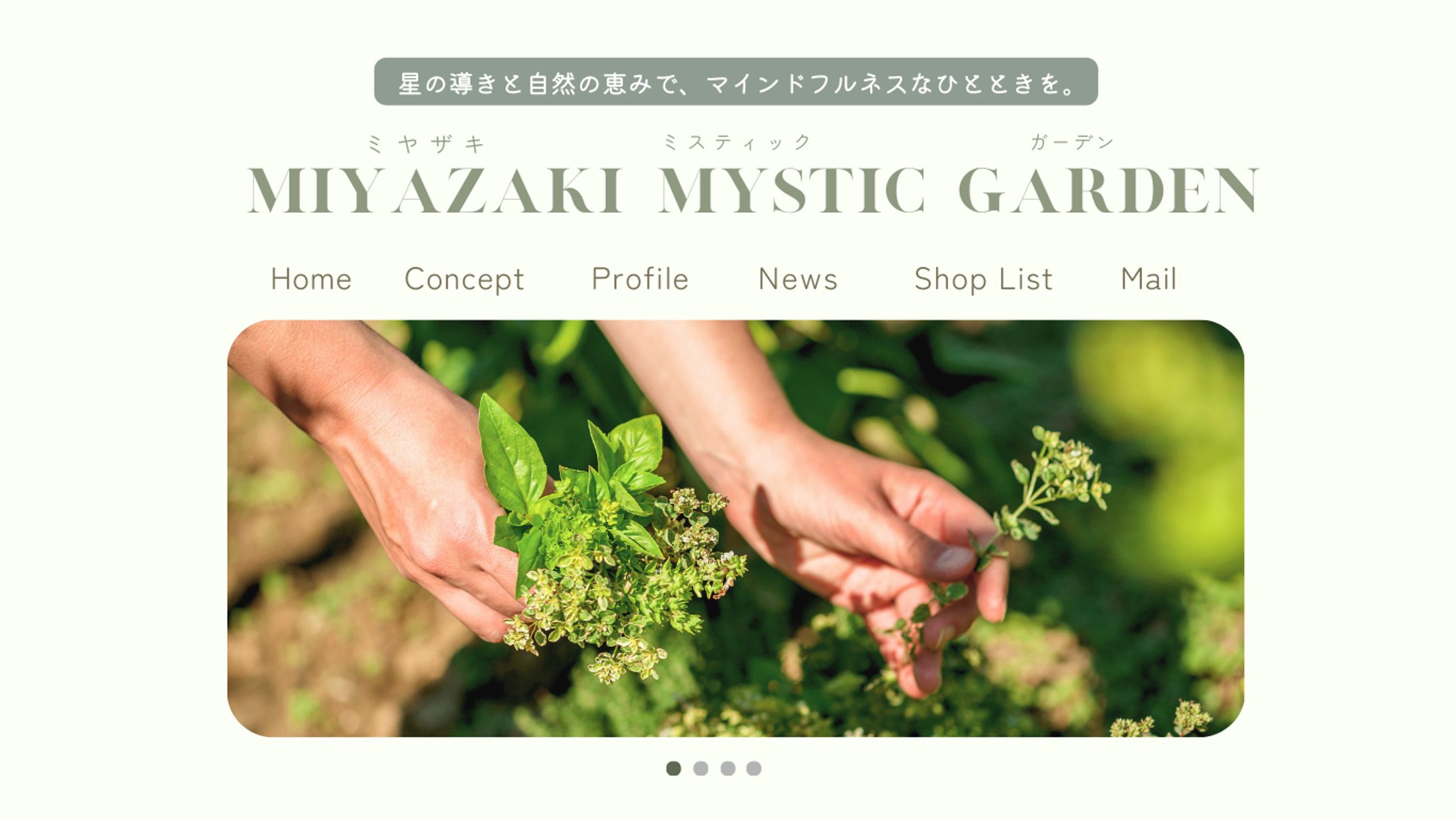 ハーブティ専門店のウェブサイト案-1