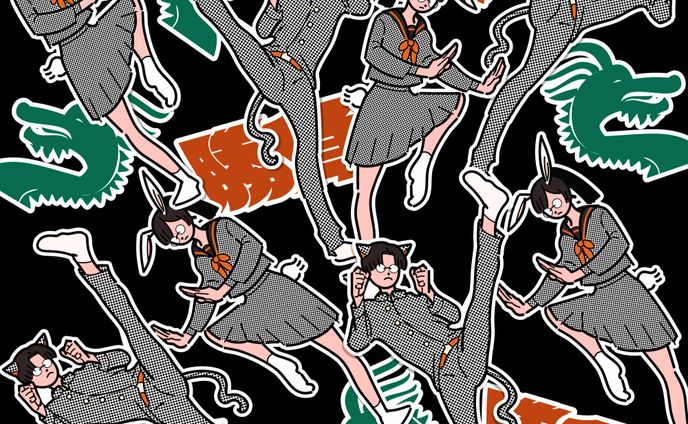 ステッカー風イラスト