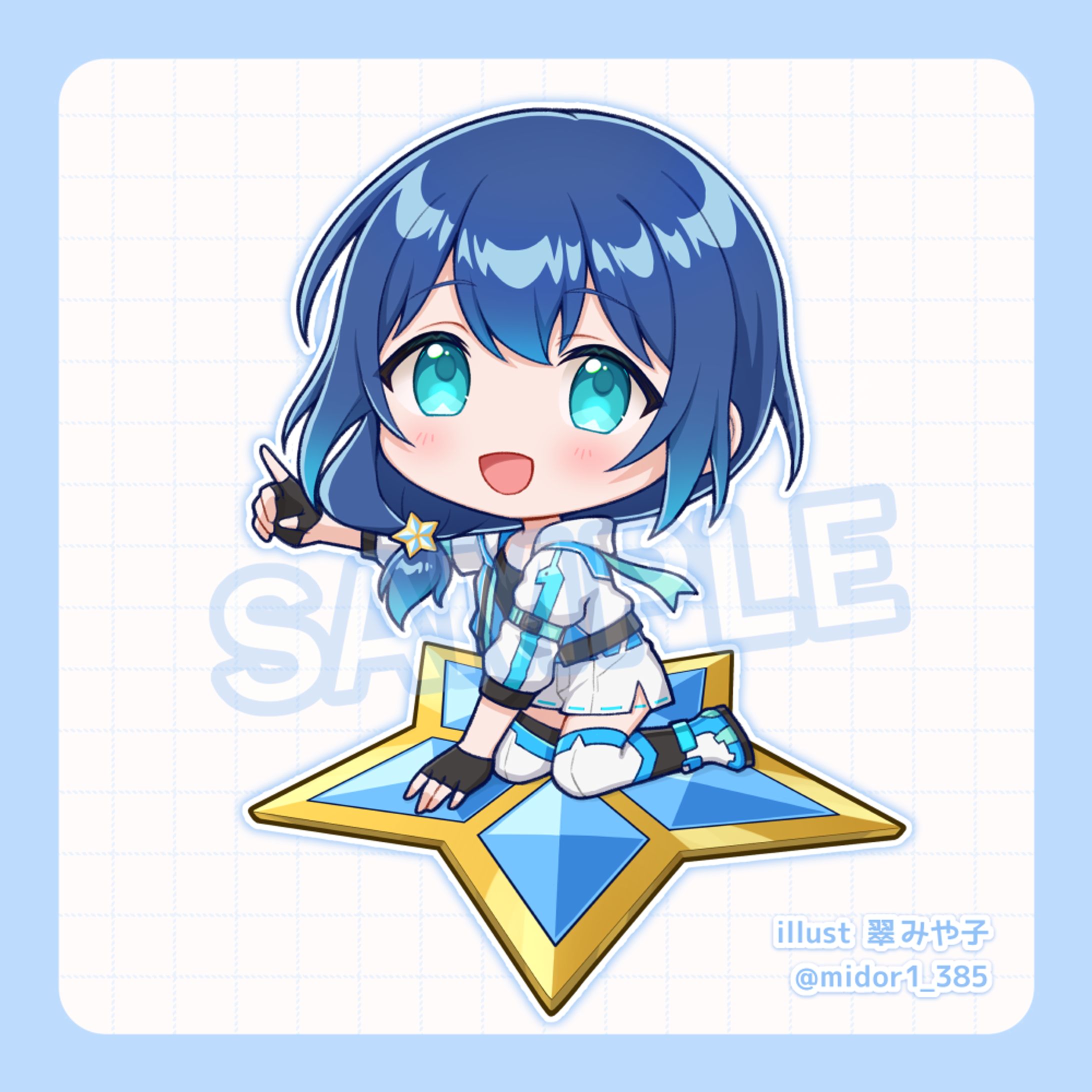 せんのいのり様 新衣装グッズ用ミニキャライラスト-1