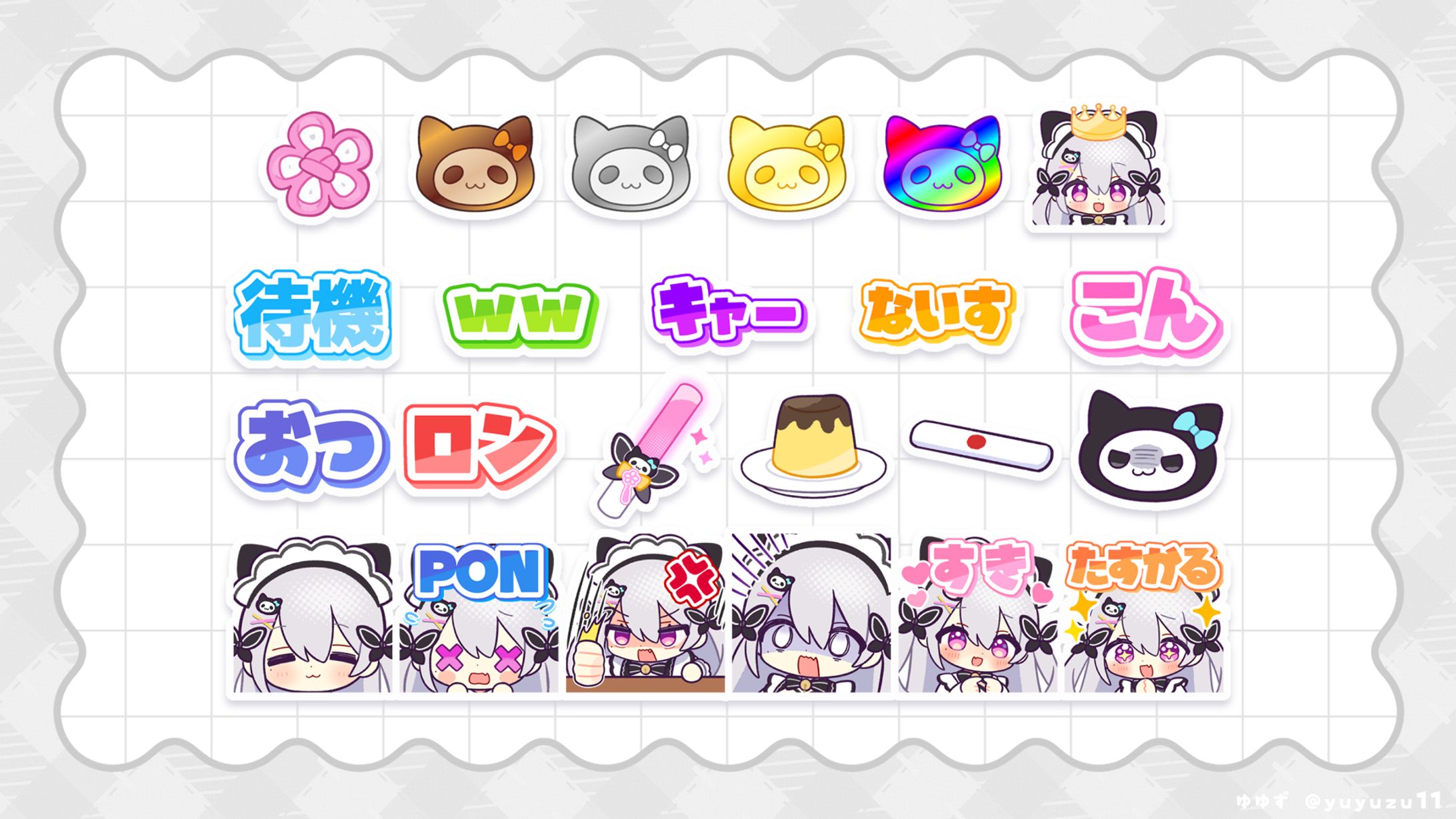 鳳玲天々様/バッジ・スタンプイラスト-1
