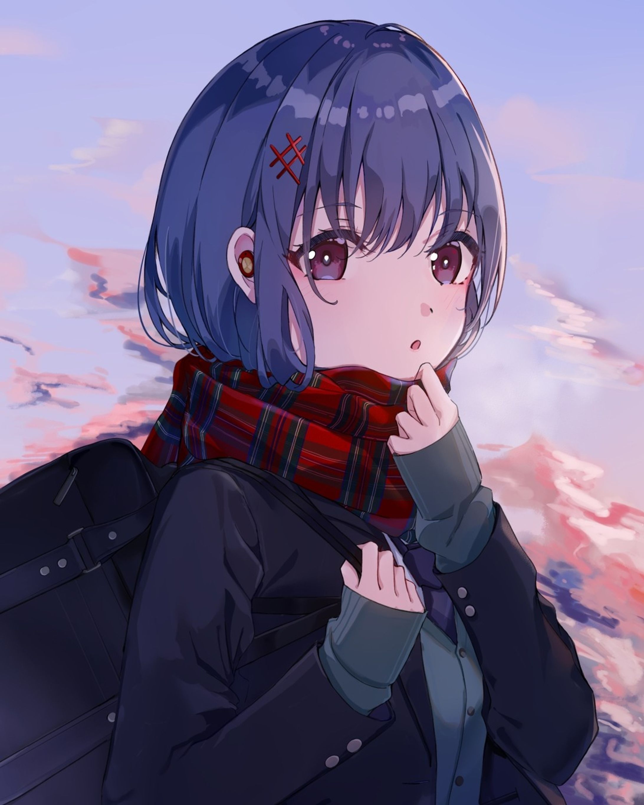 チェックマフラー /  check scarf 

#イラスト #イラストレーター #創作 #illustration #illustrator #drawing-1