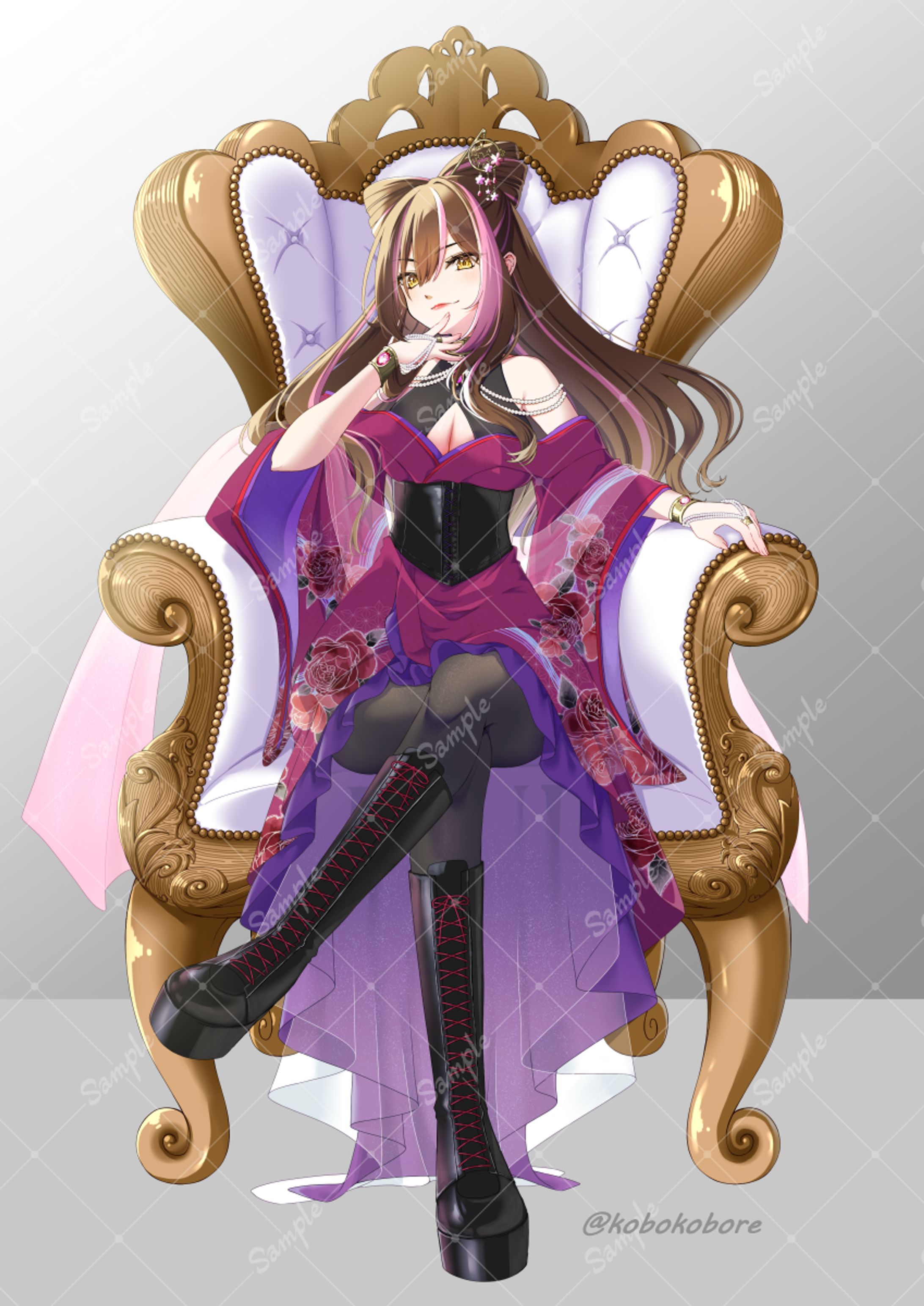 たまひめ様グッズ用イラスト-1