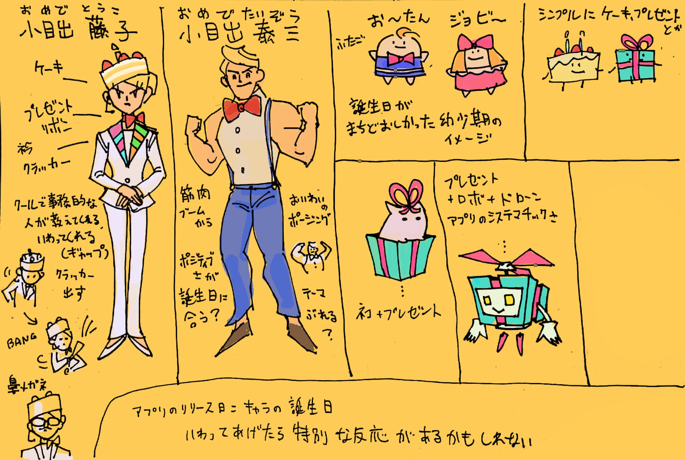 デザイン『誕生日アプリのキャラクター』-1