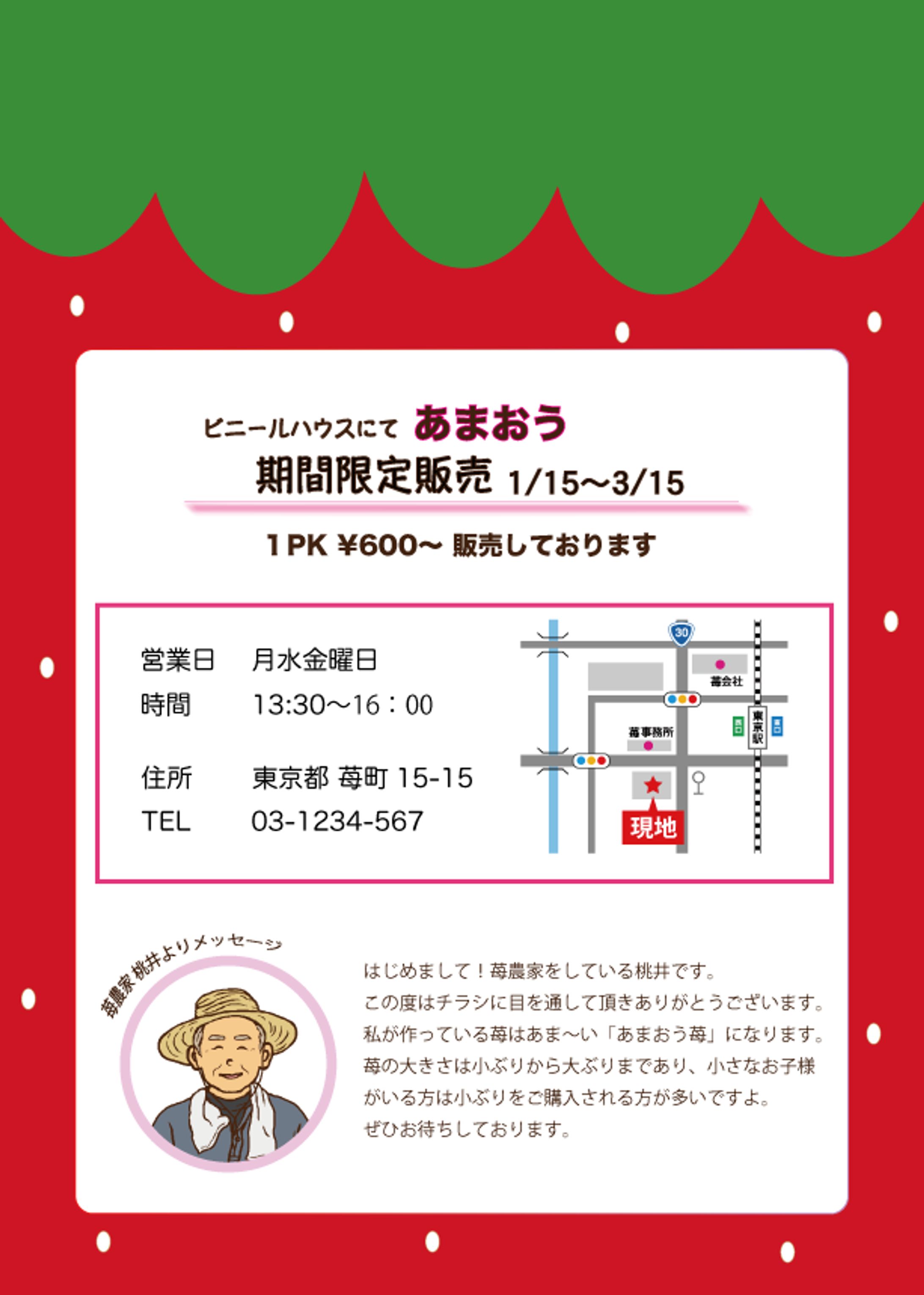いちご農家 チラシ-1