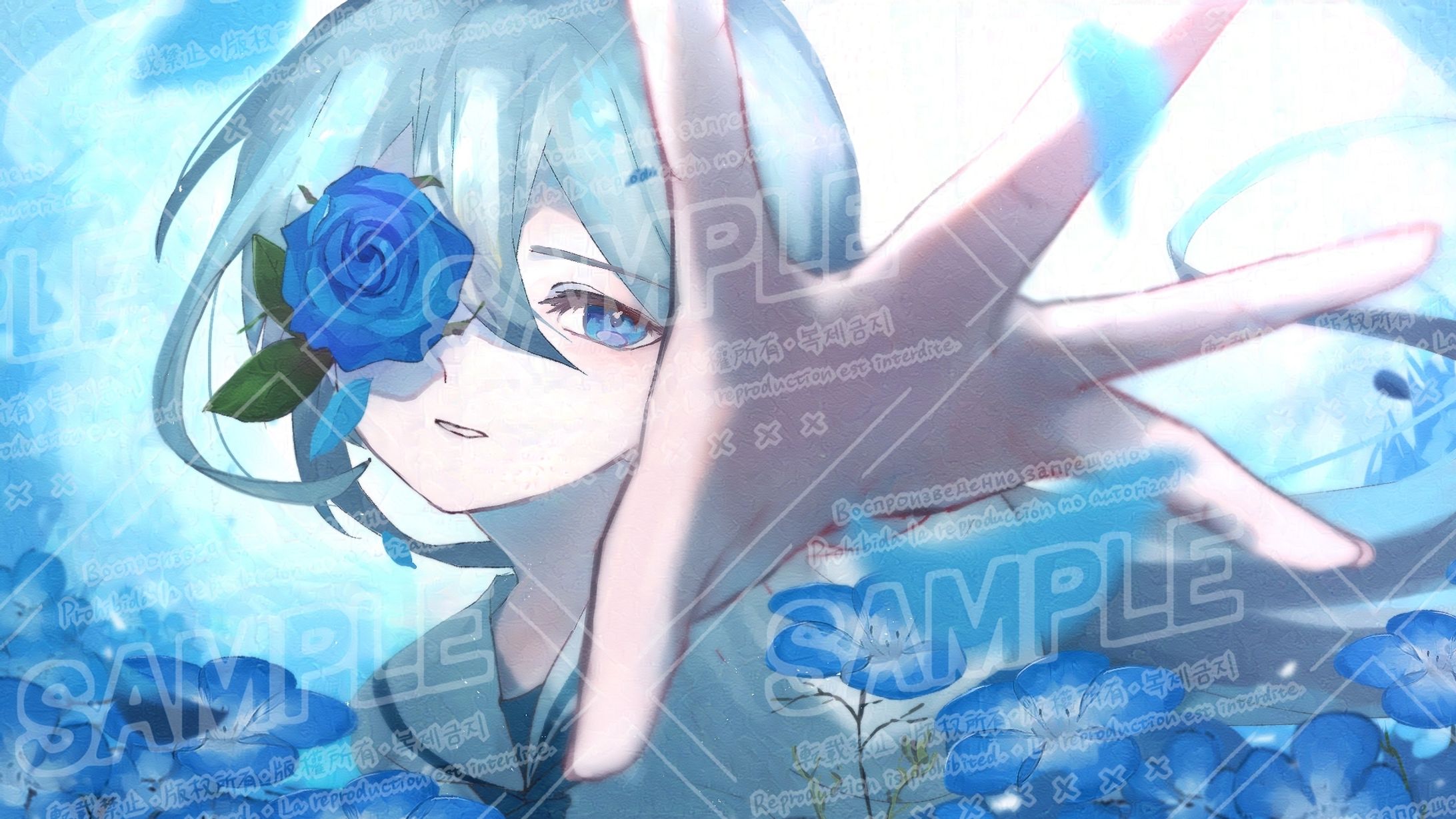 ご依頼品　AySyral様　「花色の憧憬」オリジナル楽曲イラスト-1