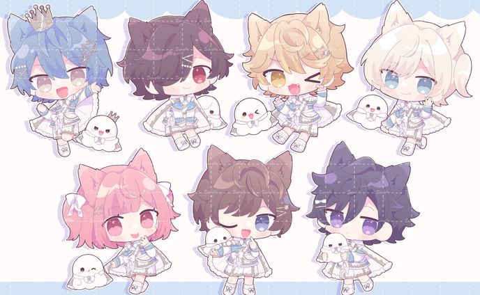 Poltergeist所属つき様生誕祭グッズ用SDイラスト