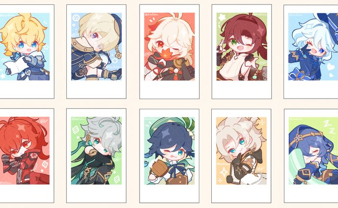 【二次創作イラスト】原神：チェキ風イラスト