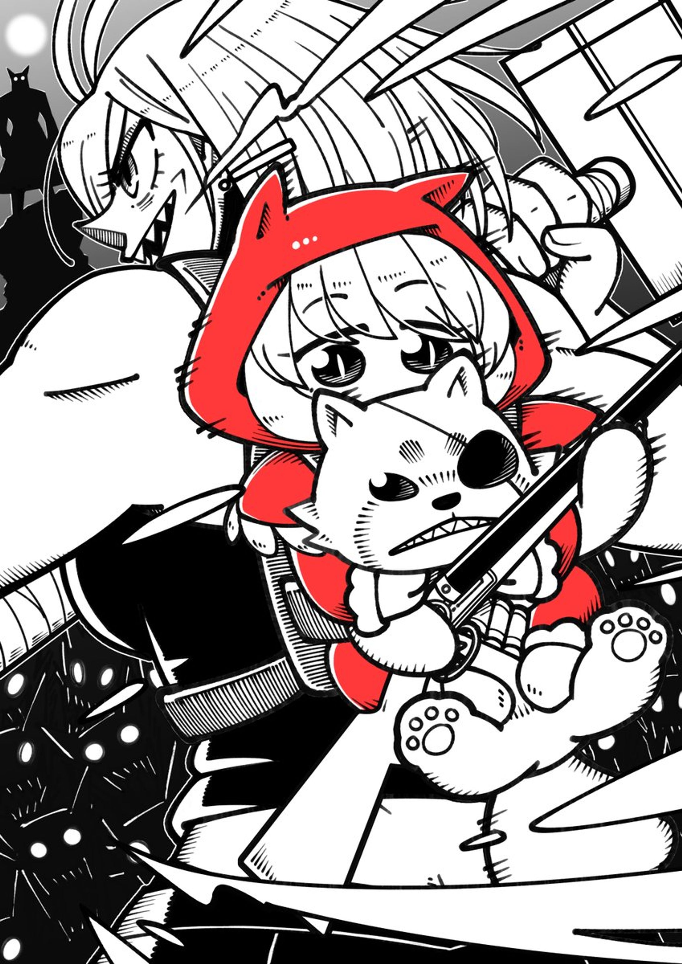 白黒イラスト-1