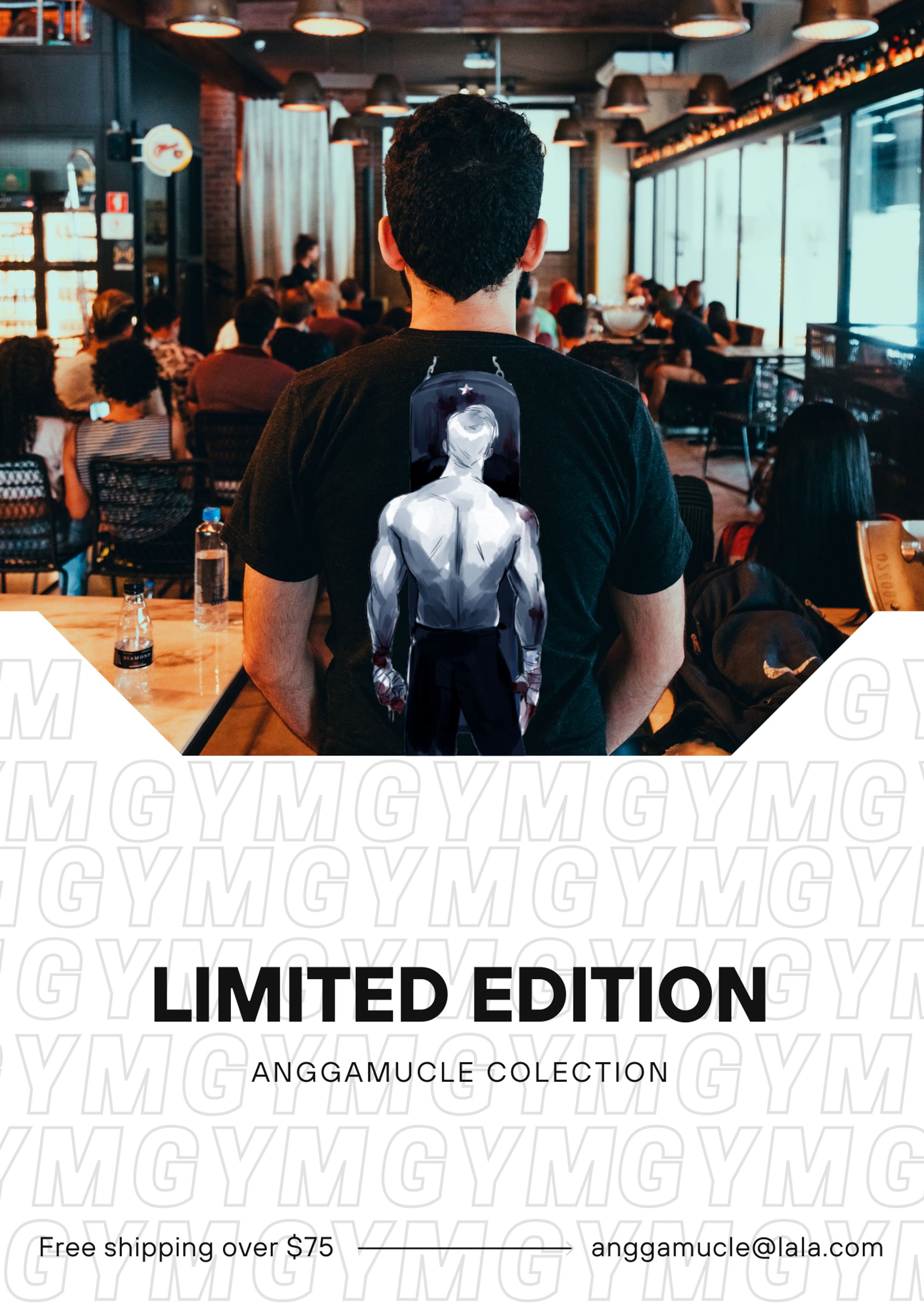 poster GYM t shirt -1