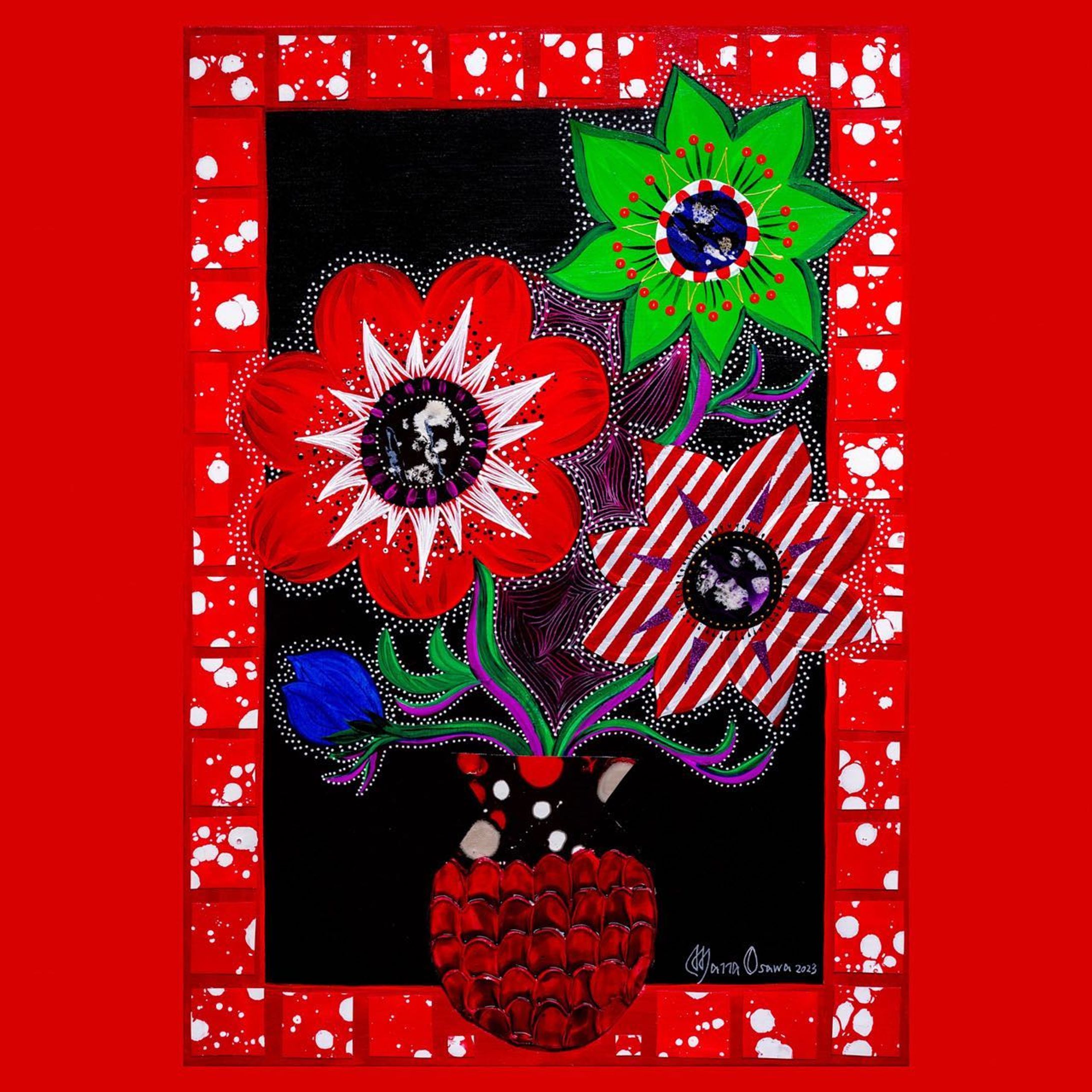 New striped anemone✨

#大沢愛 #manaosawa #artcontemporain #modernart #artcollector #artgallery #acrylicpainting #painting  #collageartwork #illustration #artstagram #artlovers #visualart #contemporaryart #colorful  #mixedmedia #ミクストメディア #绘画 #当代艺术 #現代アート #현대예술 #アートコレクター#naiveart #selftaughtartist #Fauvism #womanartists #アネモネ #anemone #primitive-1