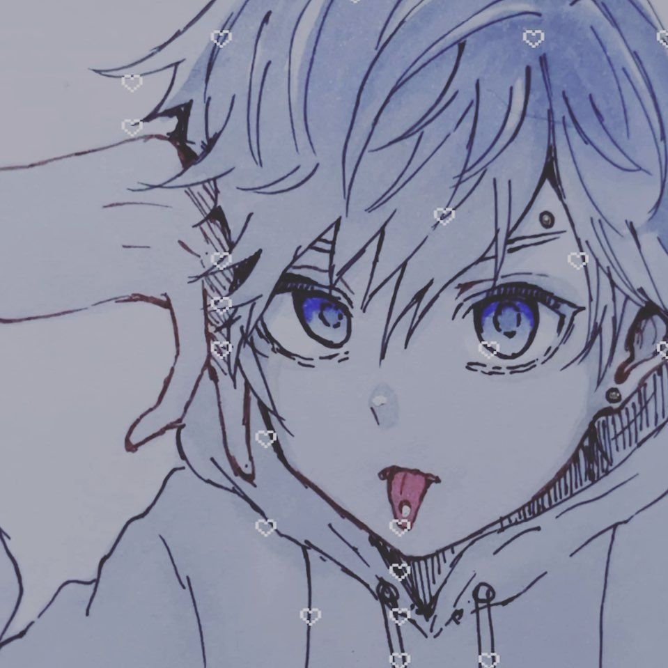 メ*ゲ様 男子 オリジナルイラスト アナログイラスト コピック 色紙