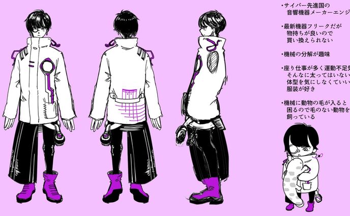 キャラクターデザイン（衣装のみ）、health