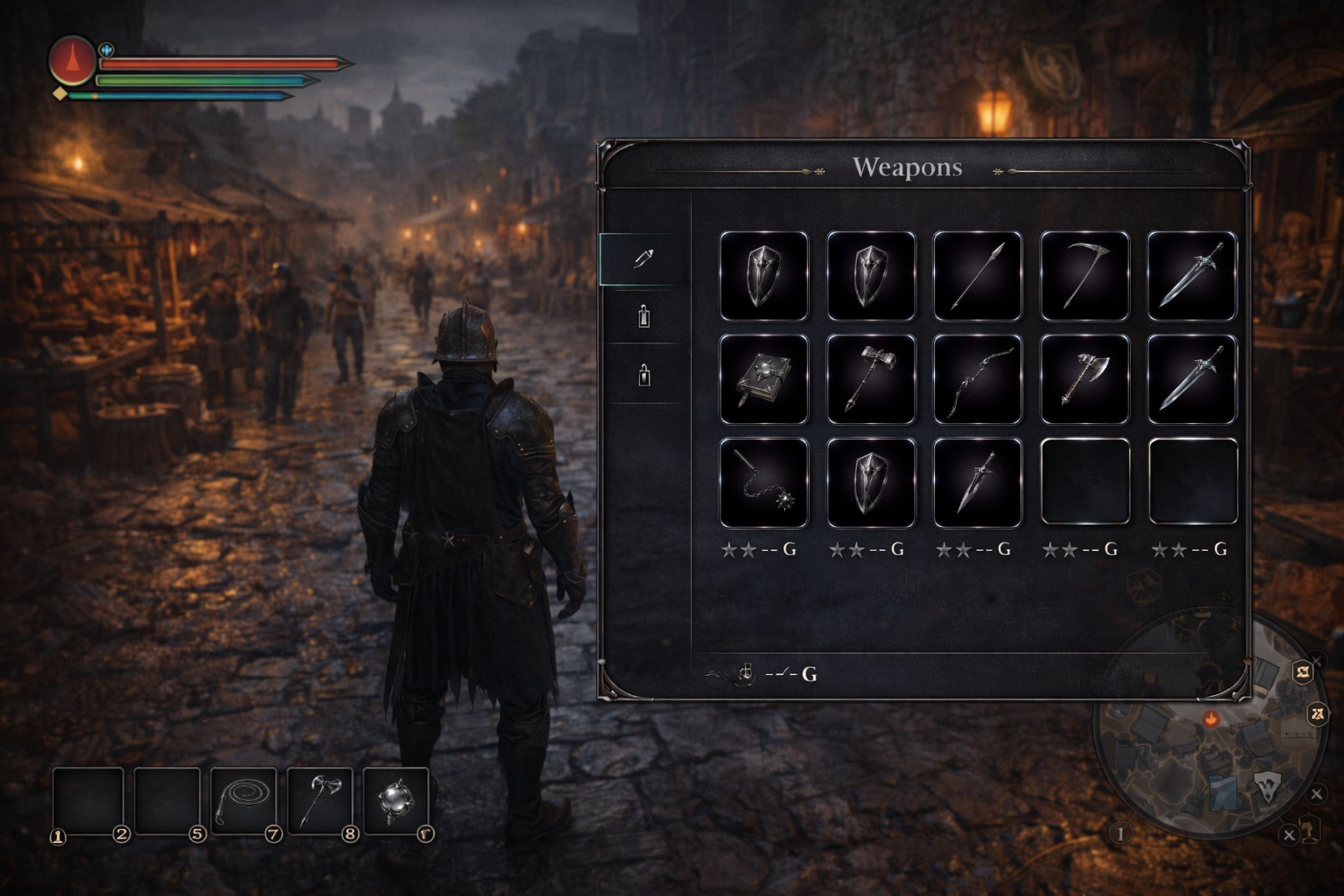 【販売実績あり】ゲームUI用アイコンアセット「Dark Chrome」vol.1-1