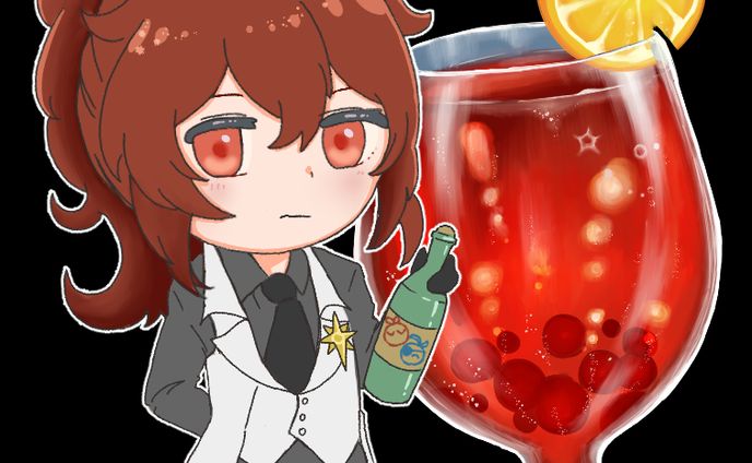 SDイラスト ディルック：原神ファンアート