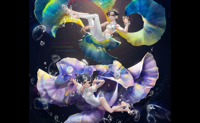 ✦original character's illustration✦Aquarium🫧