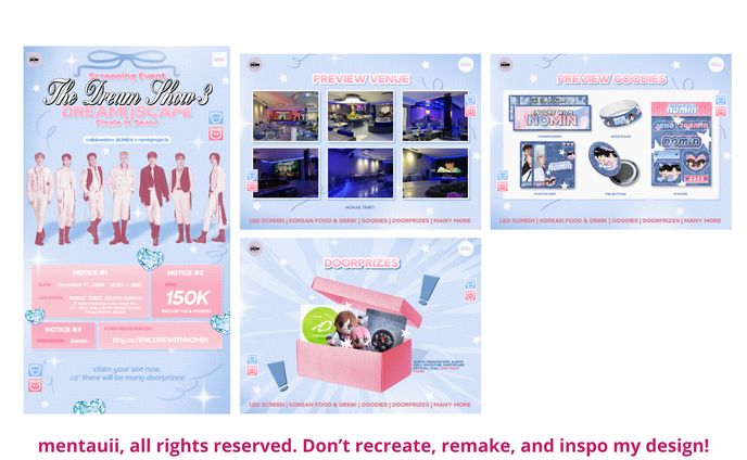 HANDBANNER  + STICKER SHEETS + PHOTOCARD + NOTICE AD + PIN BUTTON + WRISTBAND