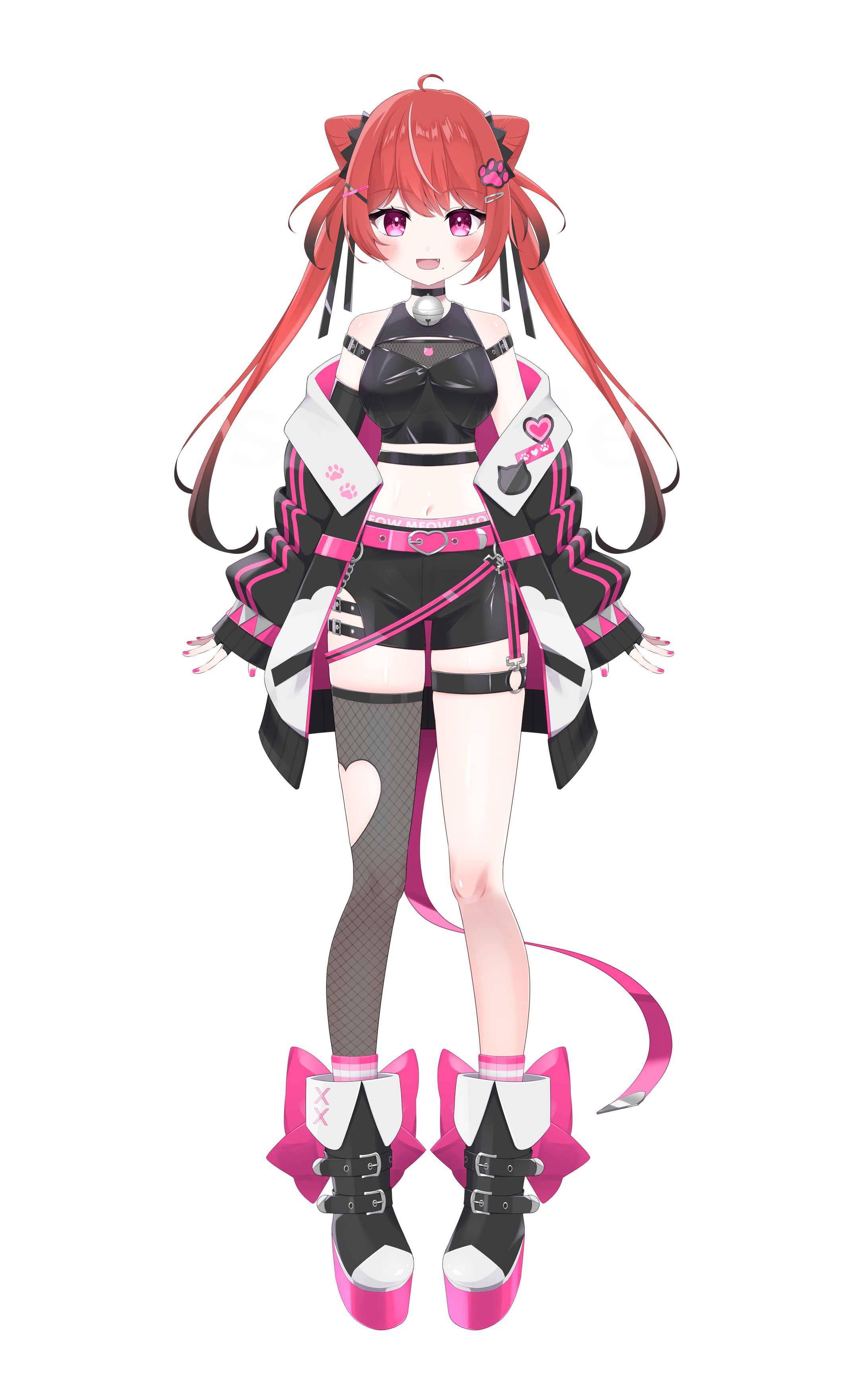 双音夕様 新衣装立ち絵・三面図【サイバー衣装】-1