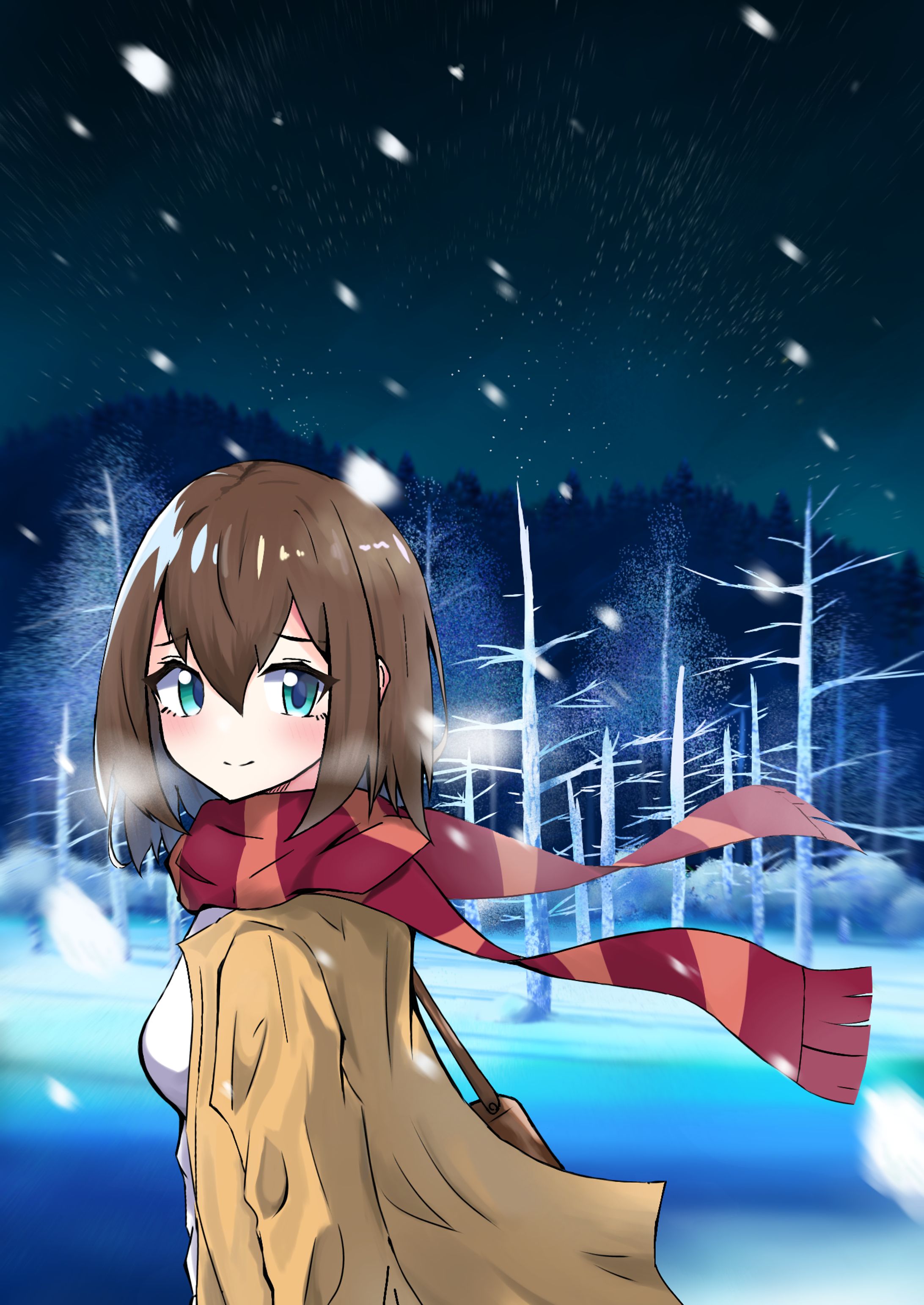風景＋人物イラスト-1