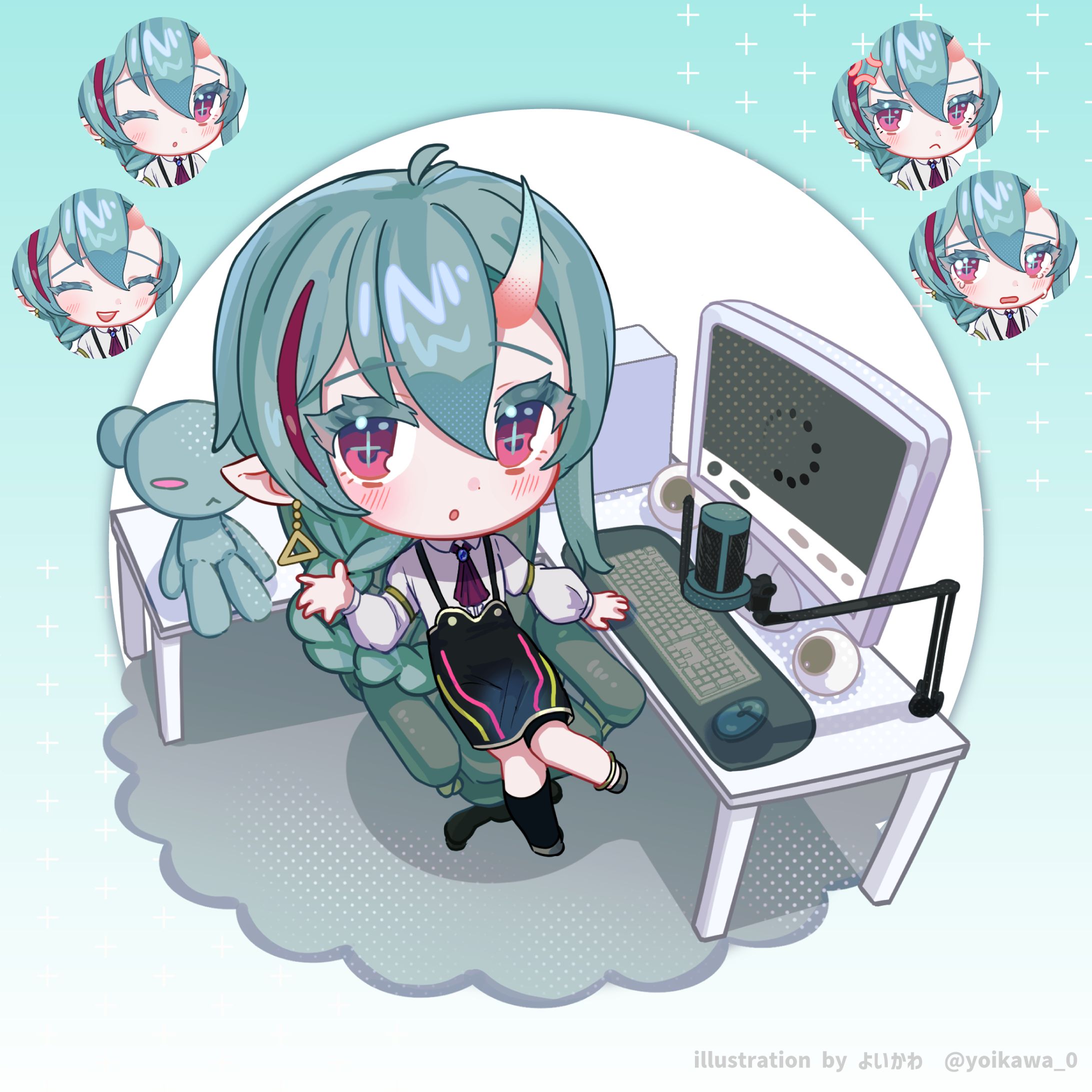 SDイラスト依頼5枚-1