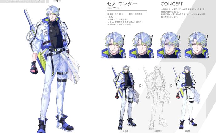 【自創作】キャラクターデザイン＋表情差分