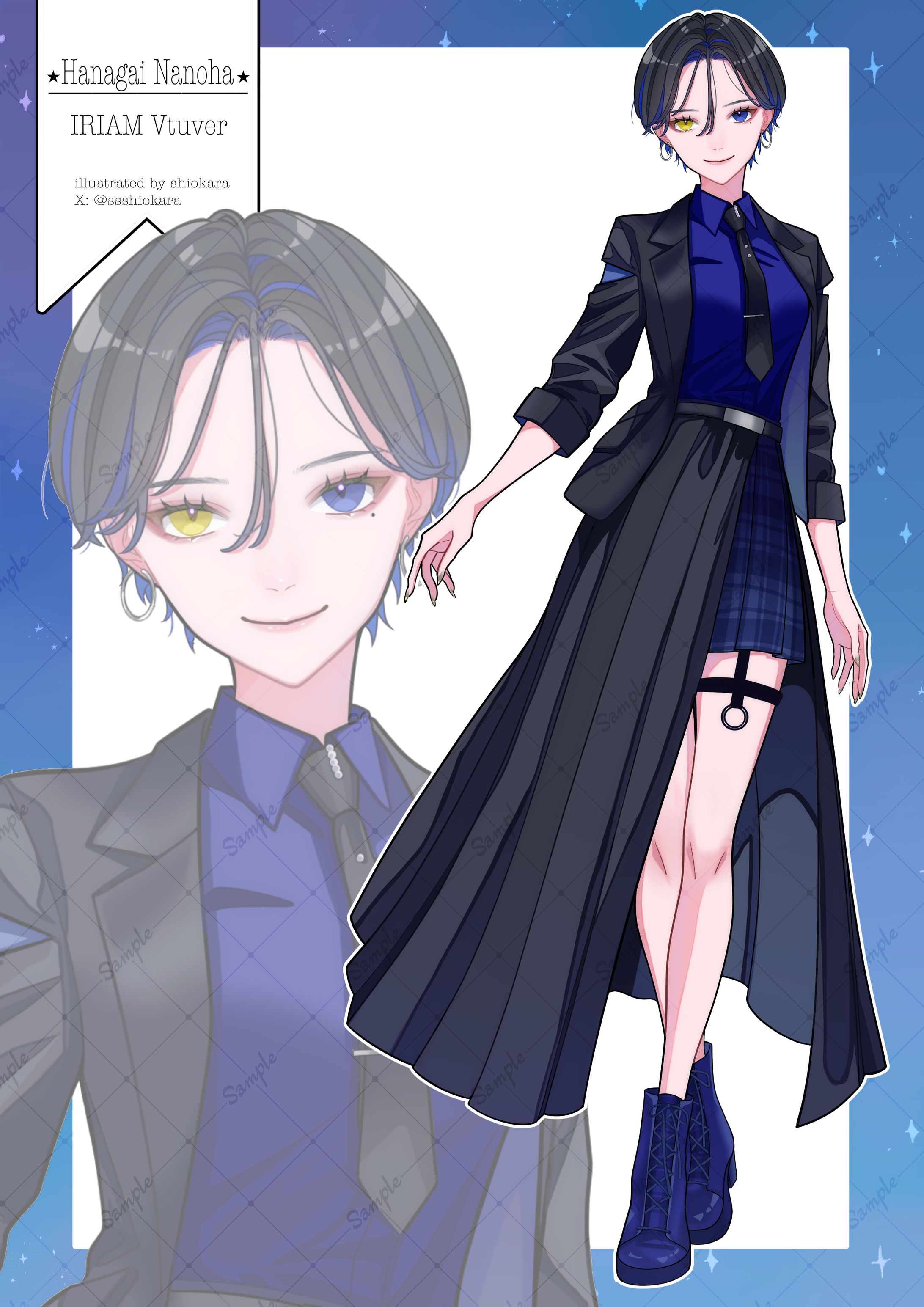 Vtuber 華凪なのは様　キャラデザ-1