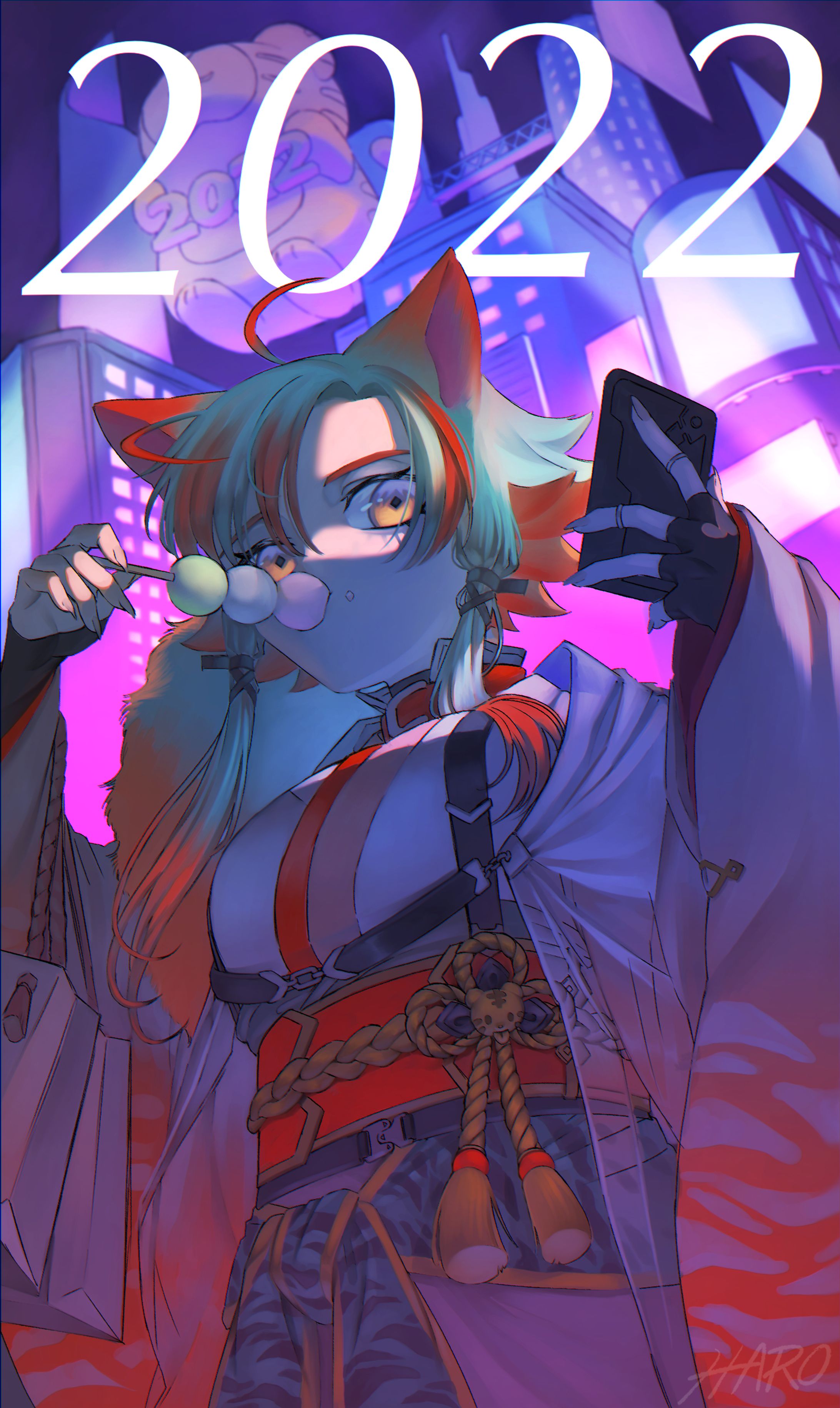 2022年賀状イラスト/衣装設定-1