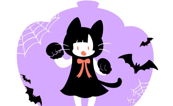 ハロウィン、アイコンイラスト
