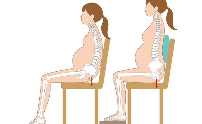 妊婦さんの姿勢（坐位）