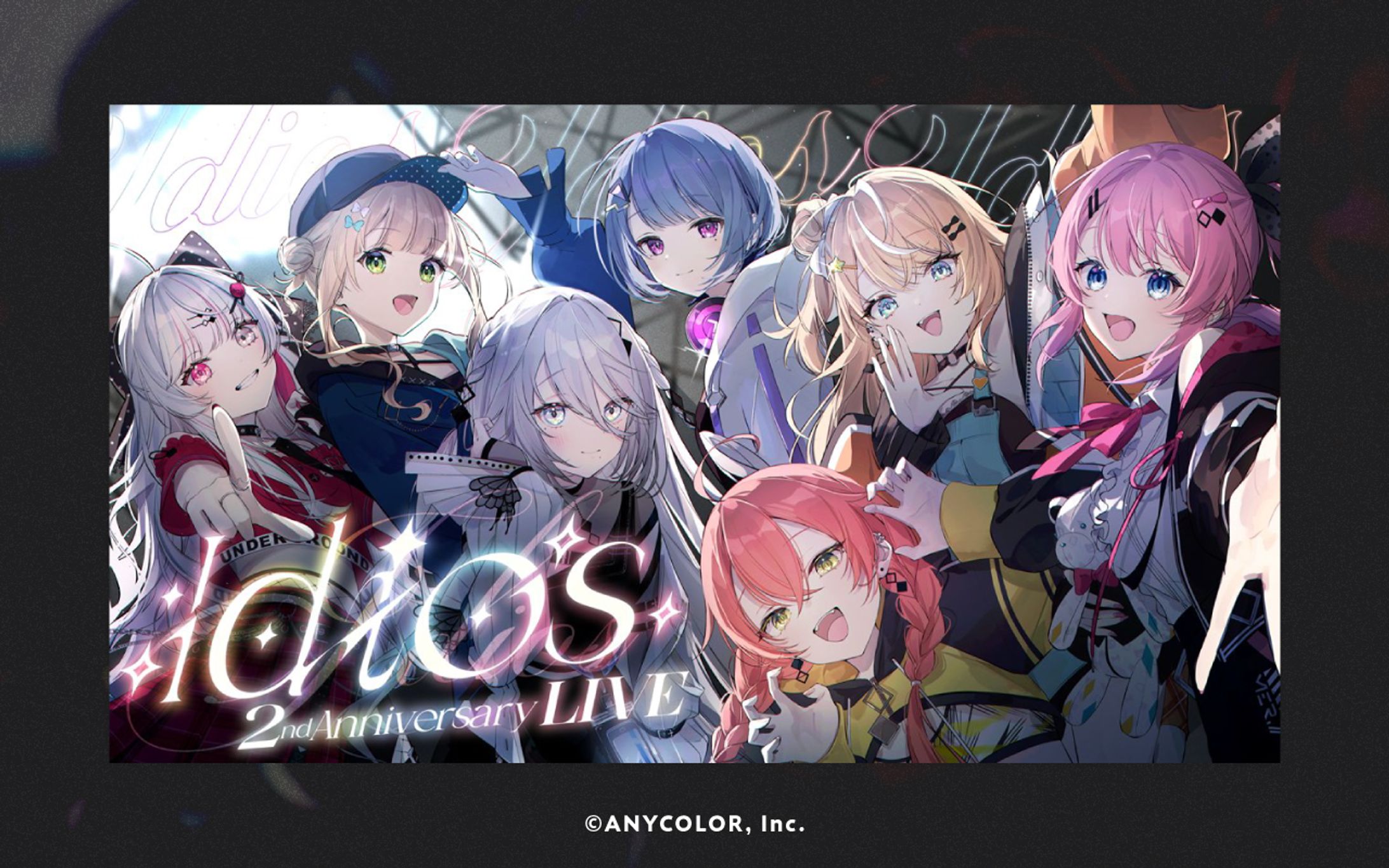 #Idios 2周年記念3Dライブ ロゴデザイン、サムネレイアウト-1