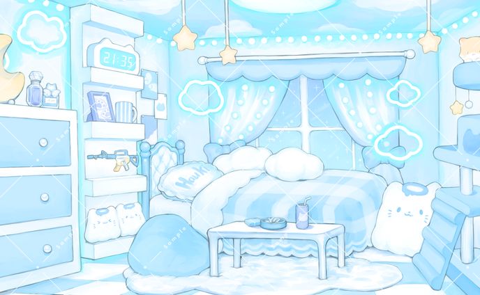 はうき様 配信用背景イラスト