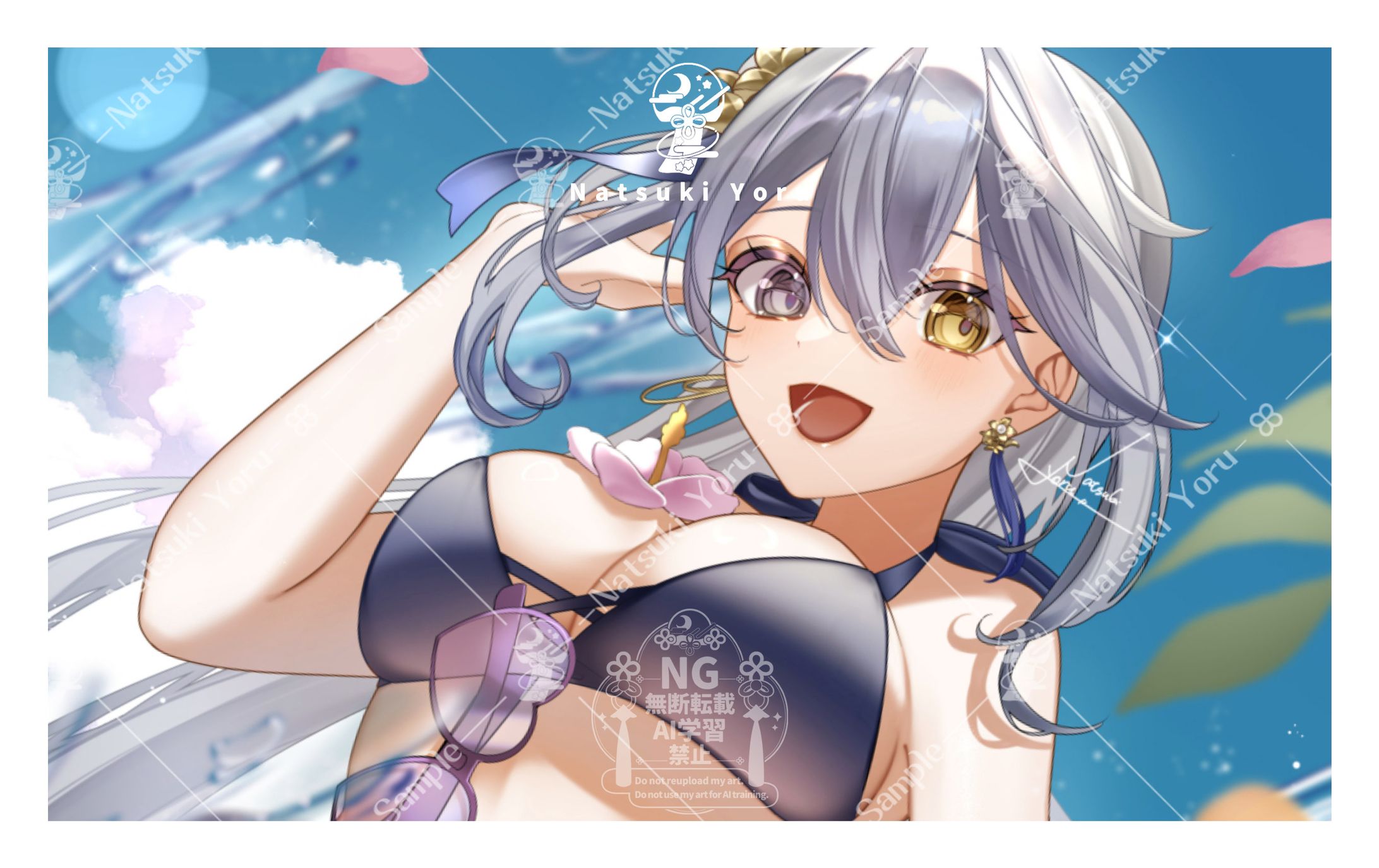 夏葵ヨル 2024年水着イラスト-1