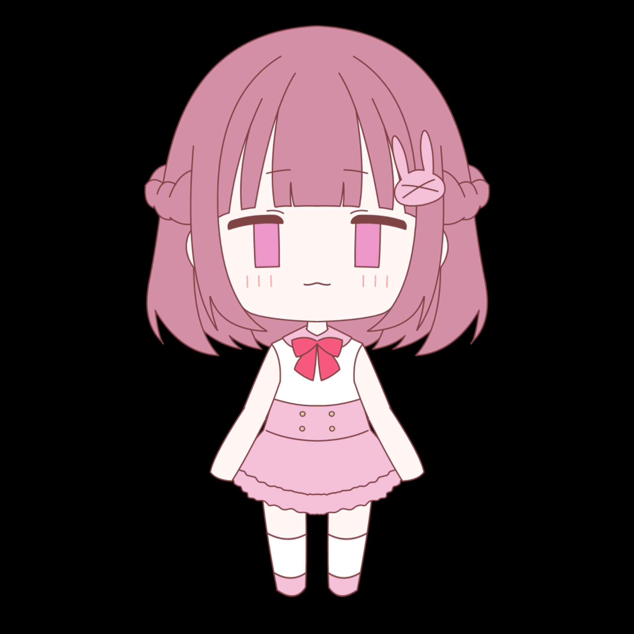 娘ちゃんのキャラデザのイメージ図/兎月　らみゅちゃん-1