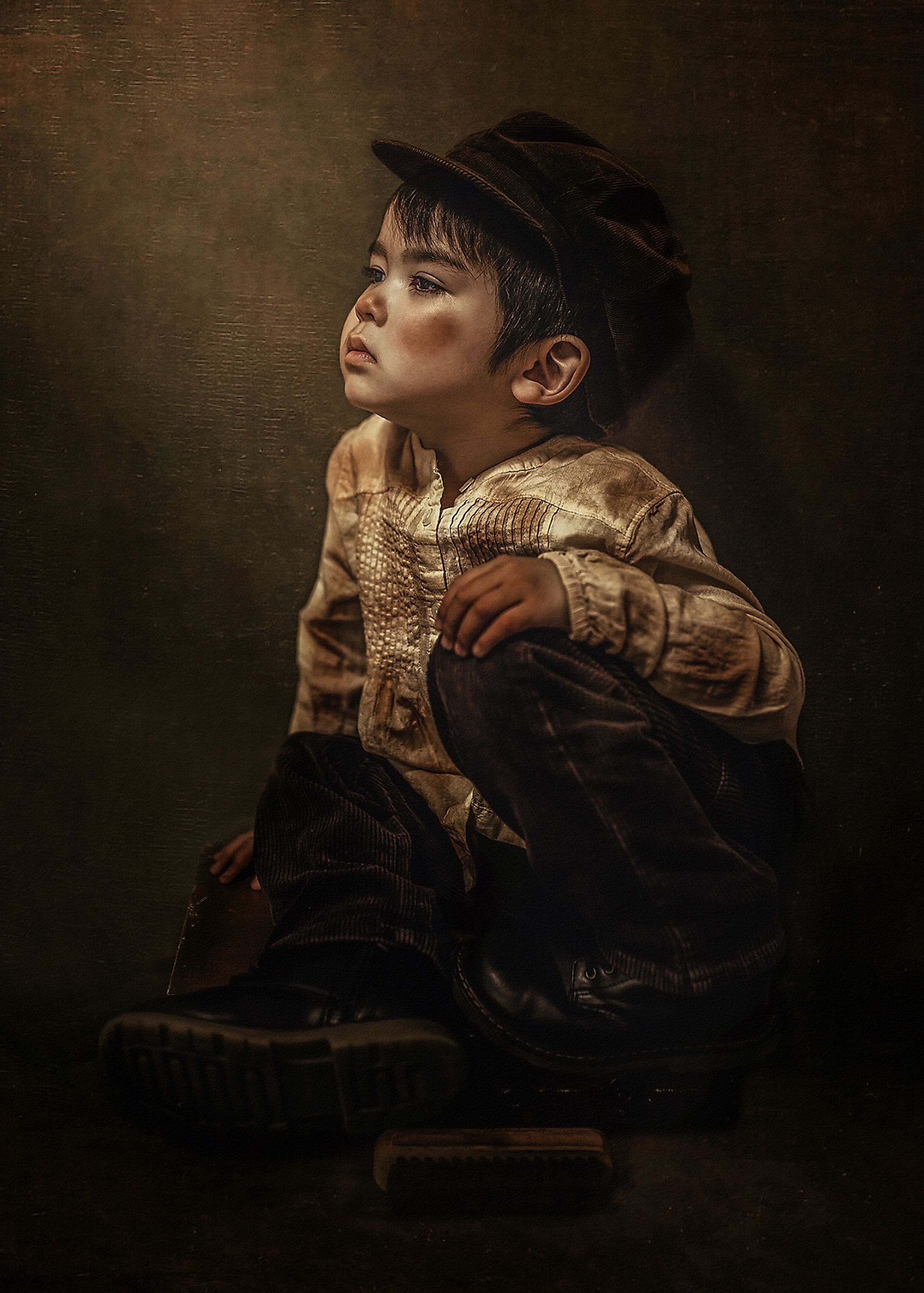 靴磨きの少年-1