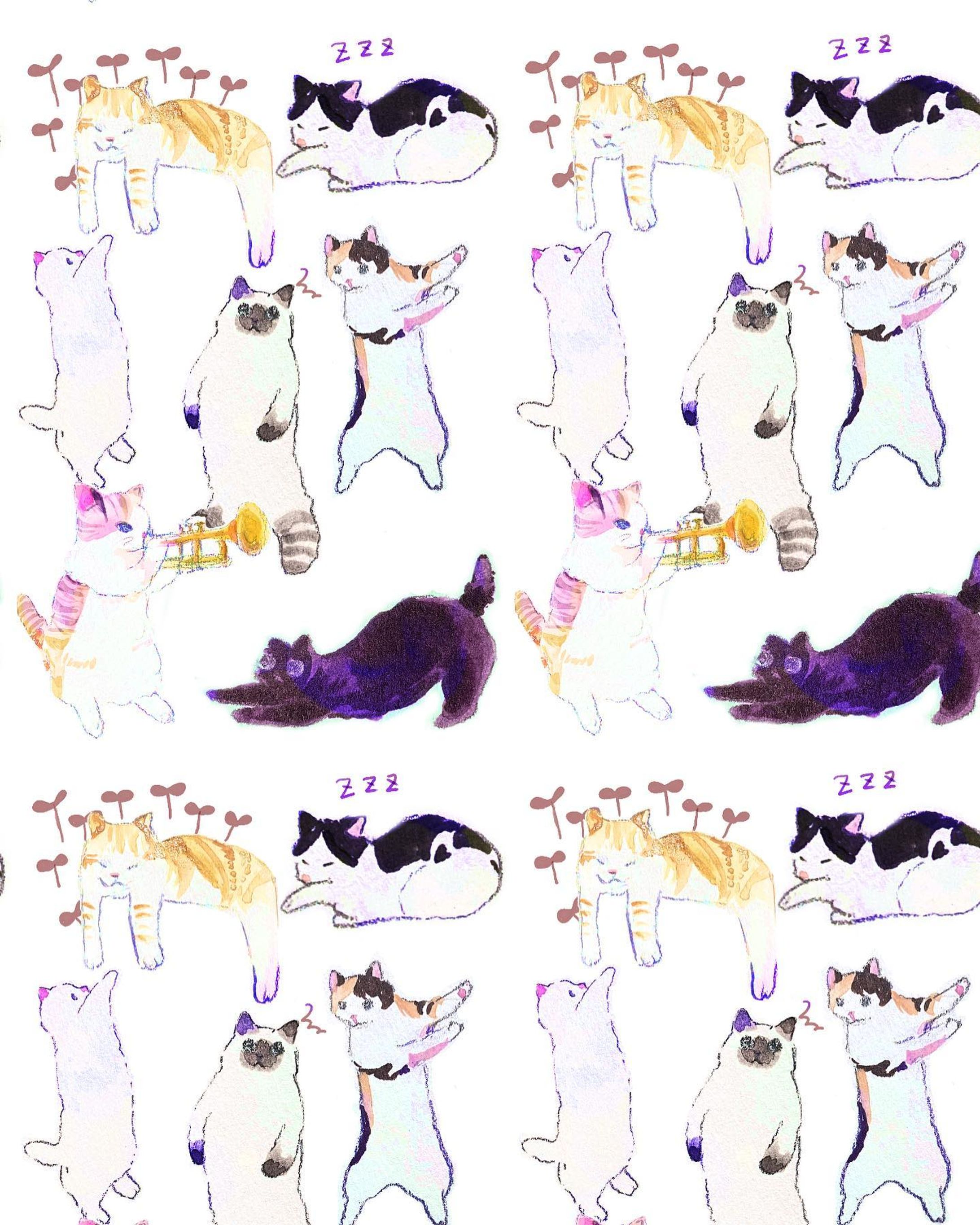 猫の日ですね！
しかも今年は2022年なので『スーパー猫の日』だそうです。
なのでたくさん猫を描きました。
みなさんは何柄の猫が好きですか？
私は以前飼っていた猫が白地にキジトラ（白キジ）だったので白キジしか勝たんと思っていたのですが、黒猫も可愛いし三毛猫も可愛いし茶トラもシャムも可愛いですよね。
結論、ねこはみんなかわいい。

https://booth.pm/ja/items/3674973

#猫の日
#スーパー猫の日
#にゃんにゃんにゃんの日 
#猫
#イラスト
#illustration 
#artwork
#cat-1